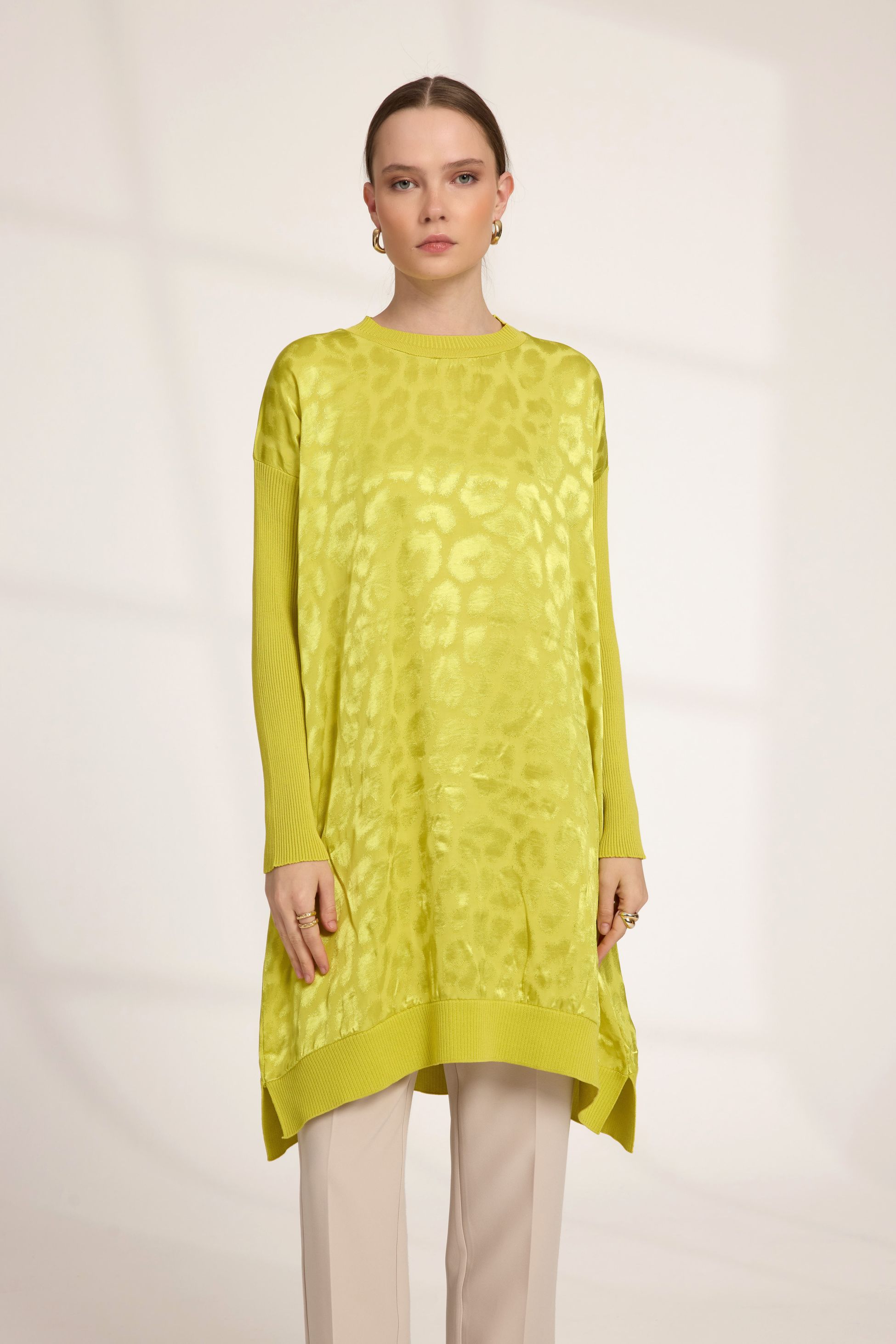 Leopar Tunik Yağ Yeşil