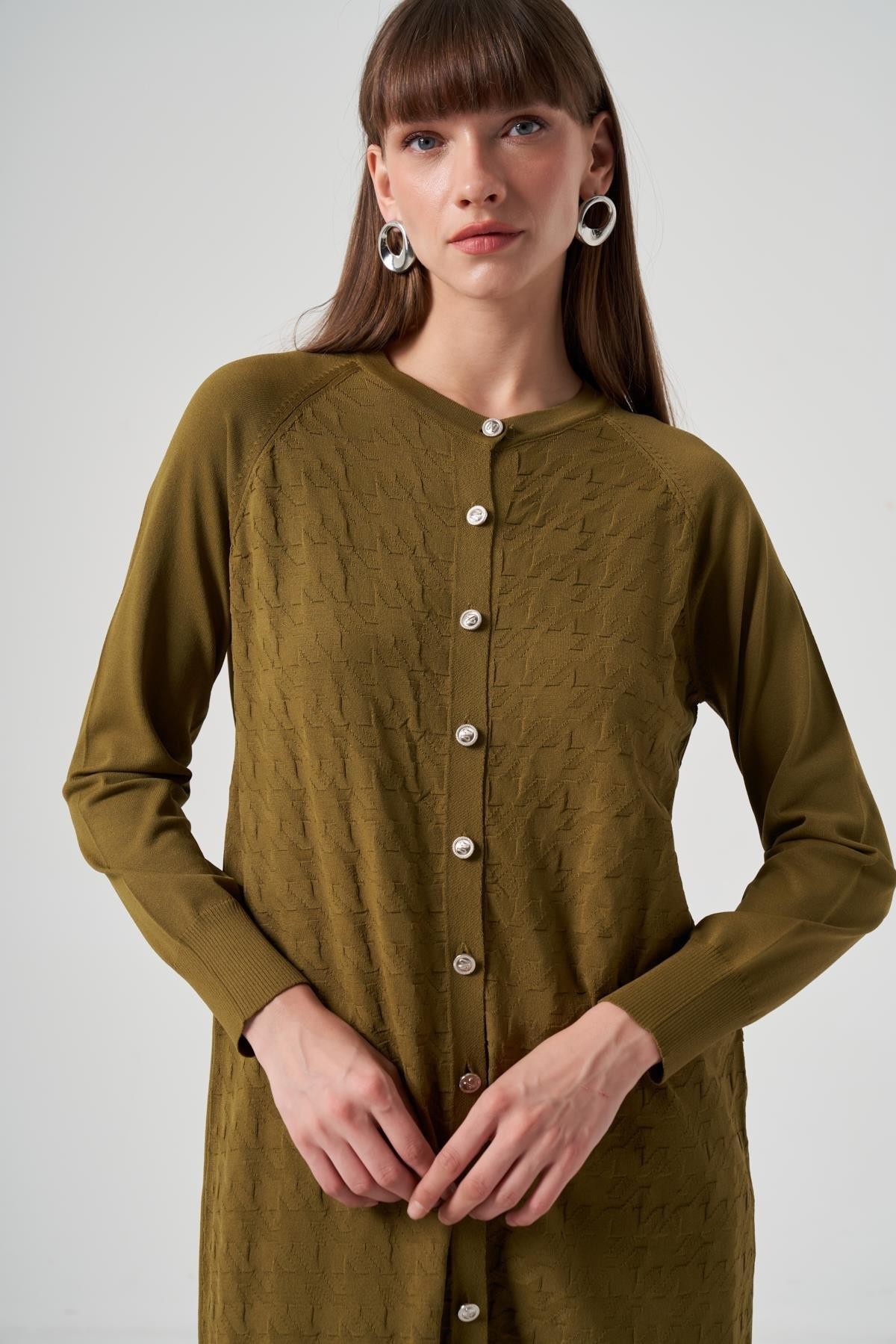 Kazayağı Desen-Yağ Yeşili