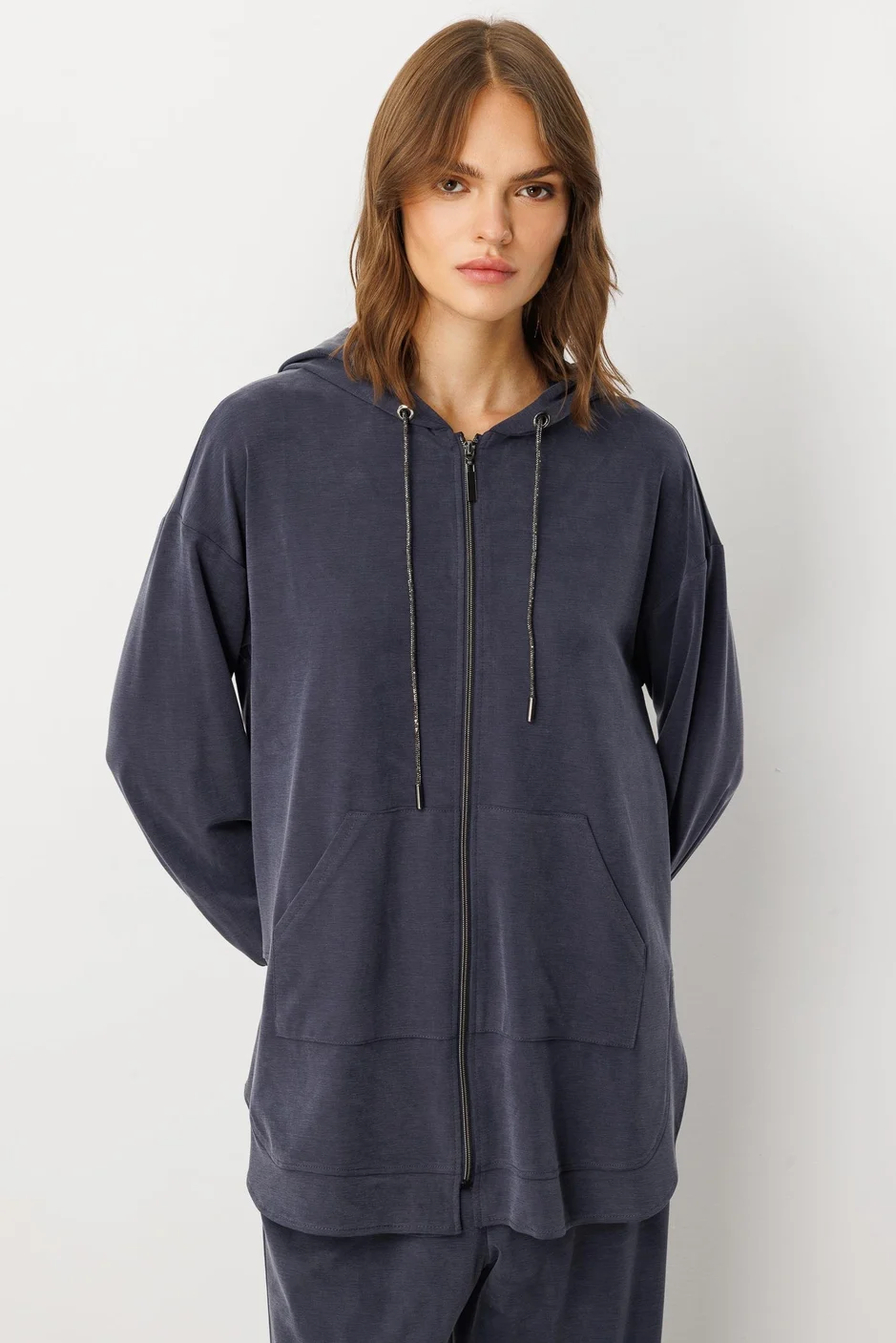 Soft Örme (miccell %55 doğal içerik) Elişi Detaylı Pantalon Kombin Takım