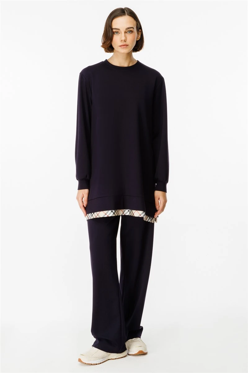 Şeritli Takım Lacivert