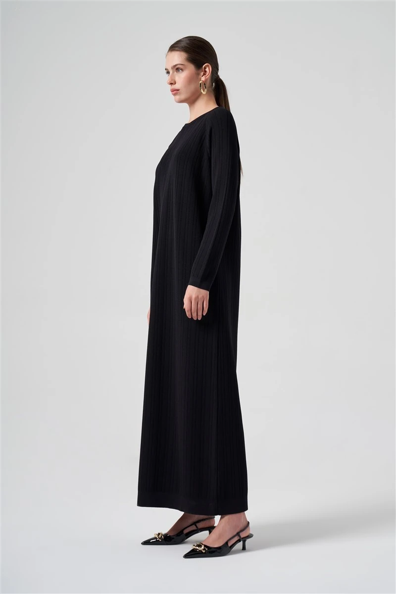 Balon Kol Elbise Nuss-Siyah