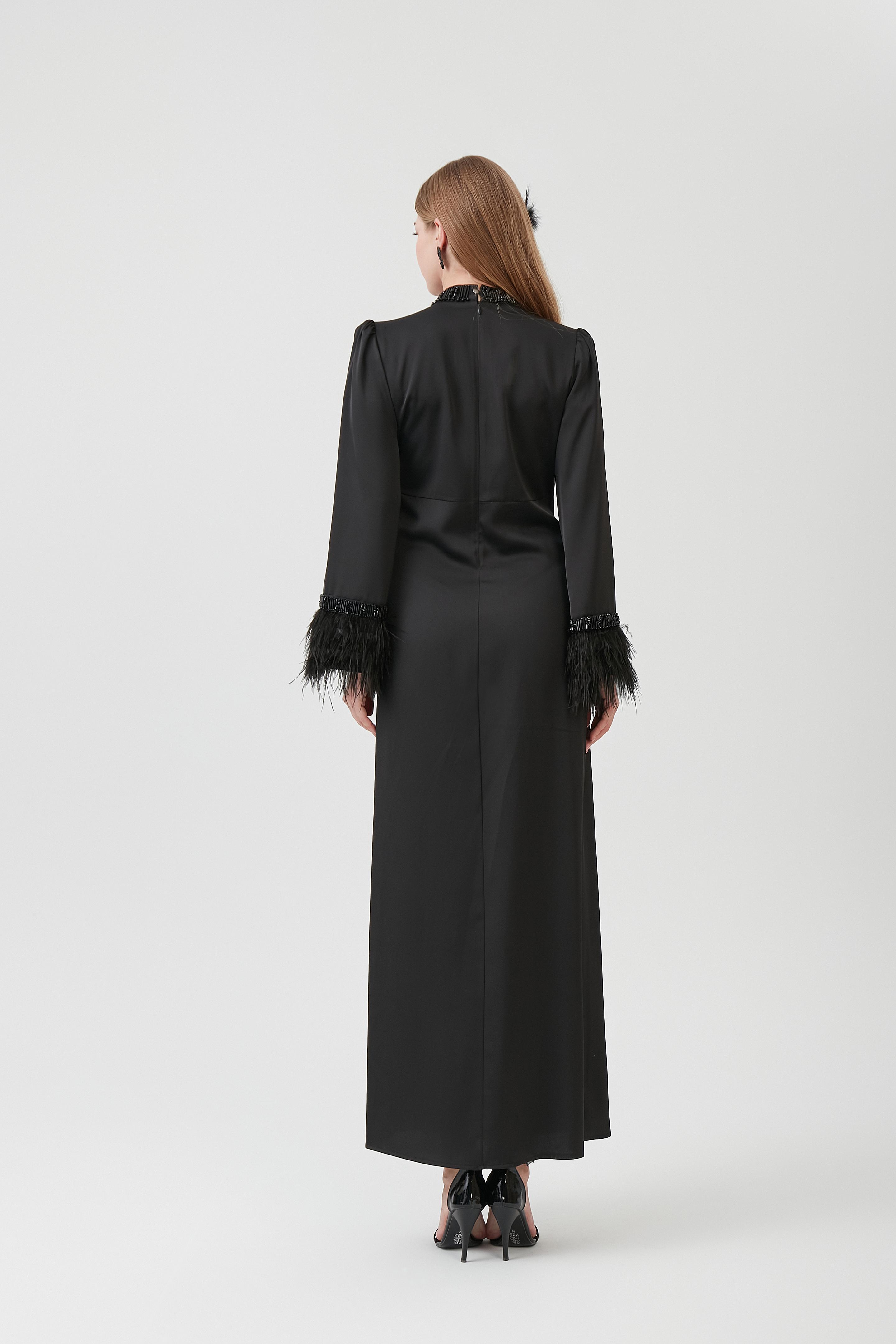 SULTAN MODEL SATEN TAŞLI ABİYE ELBİSE