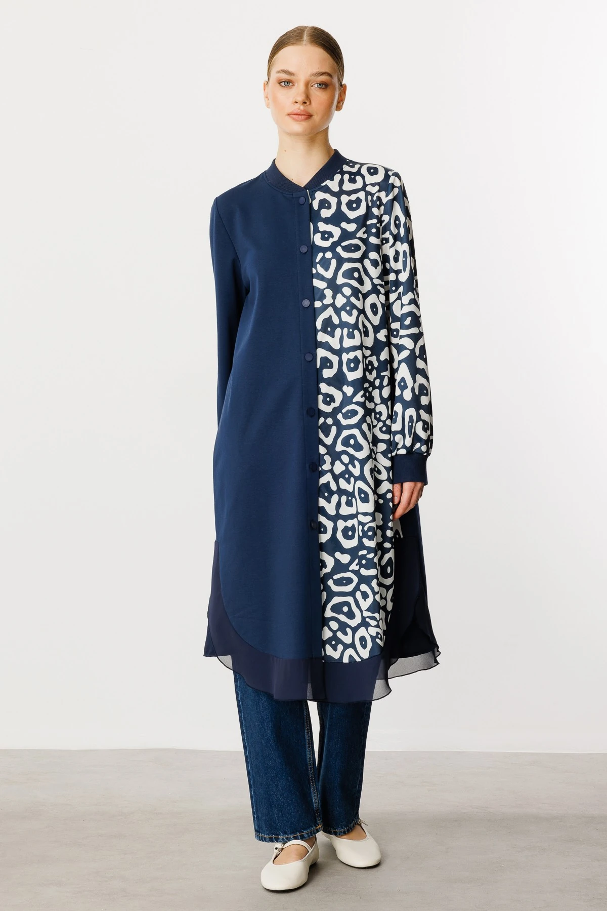 Desenli Kap Lacivert