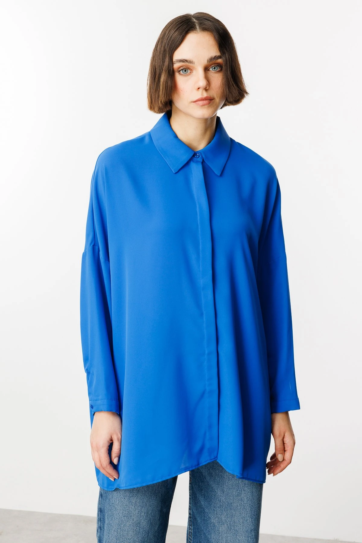 Oversize Gömlek Saks