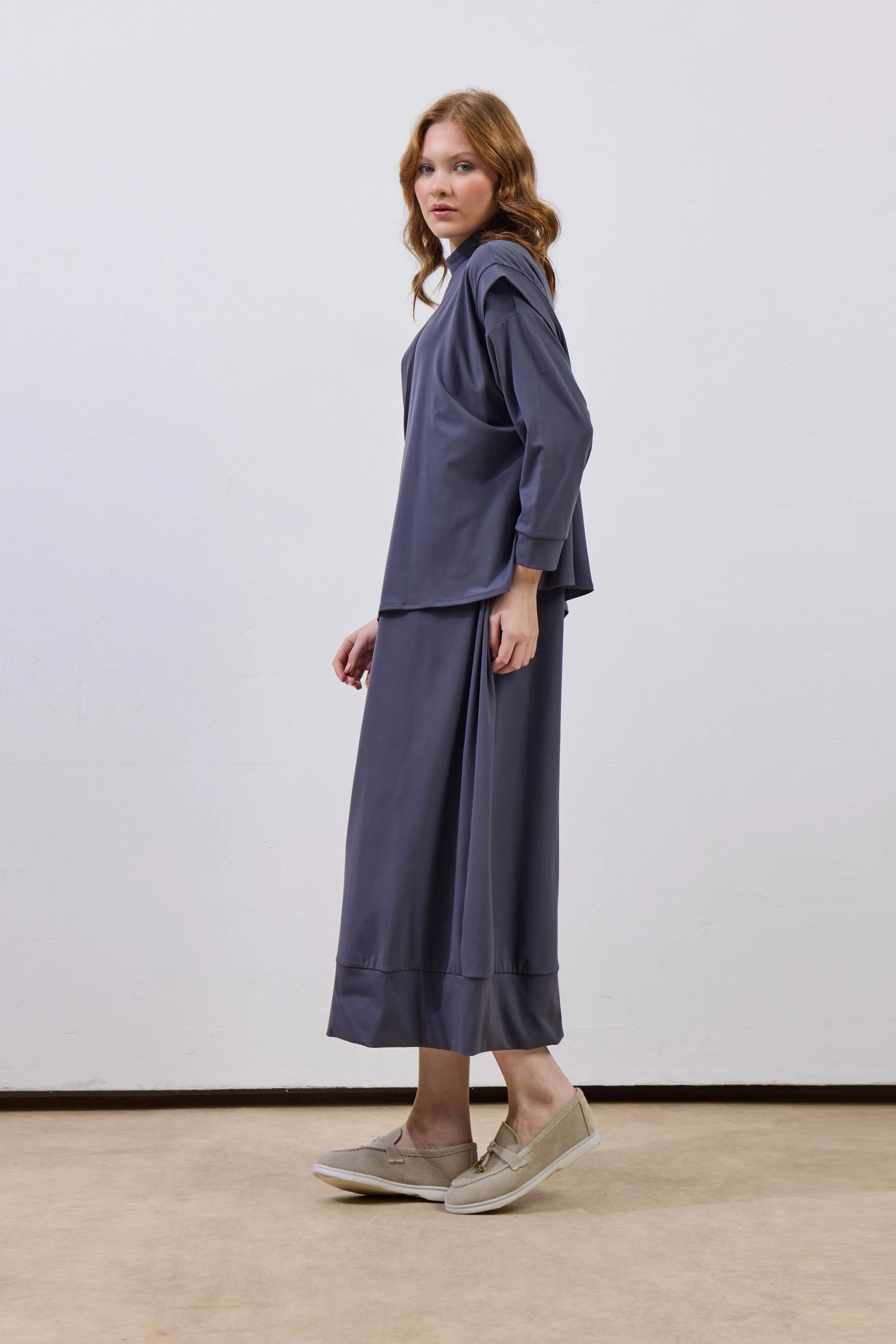 Bağlamalı Elbise-Antrasit