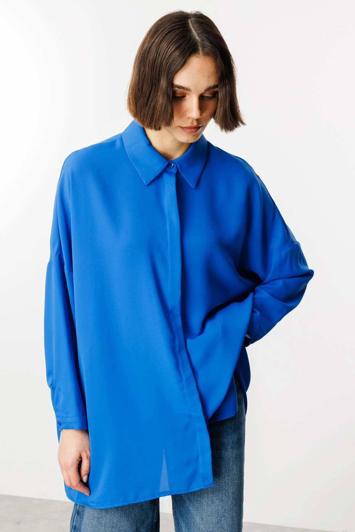 Oversize Gömlek Saks