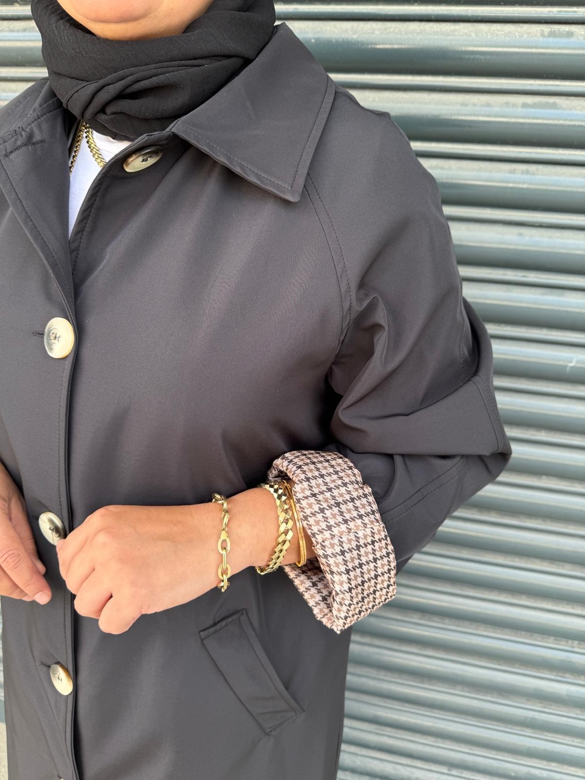 Siyah Trench Coat