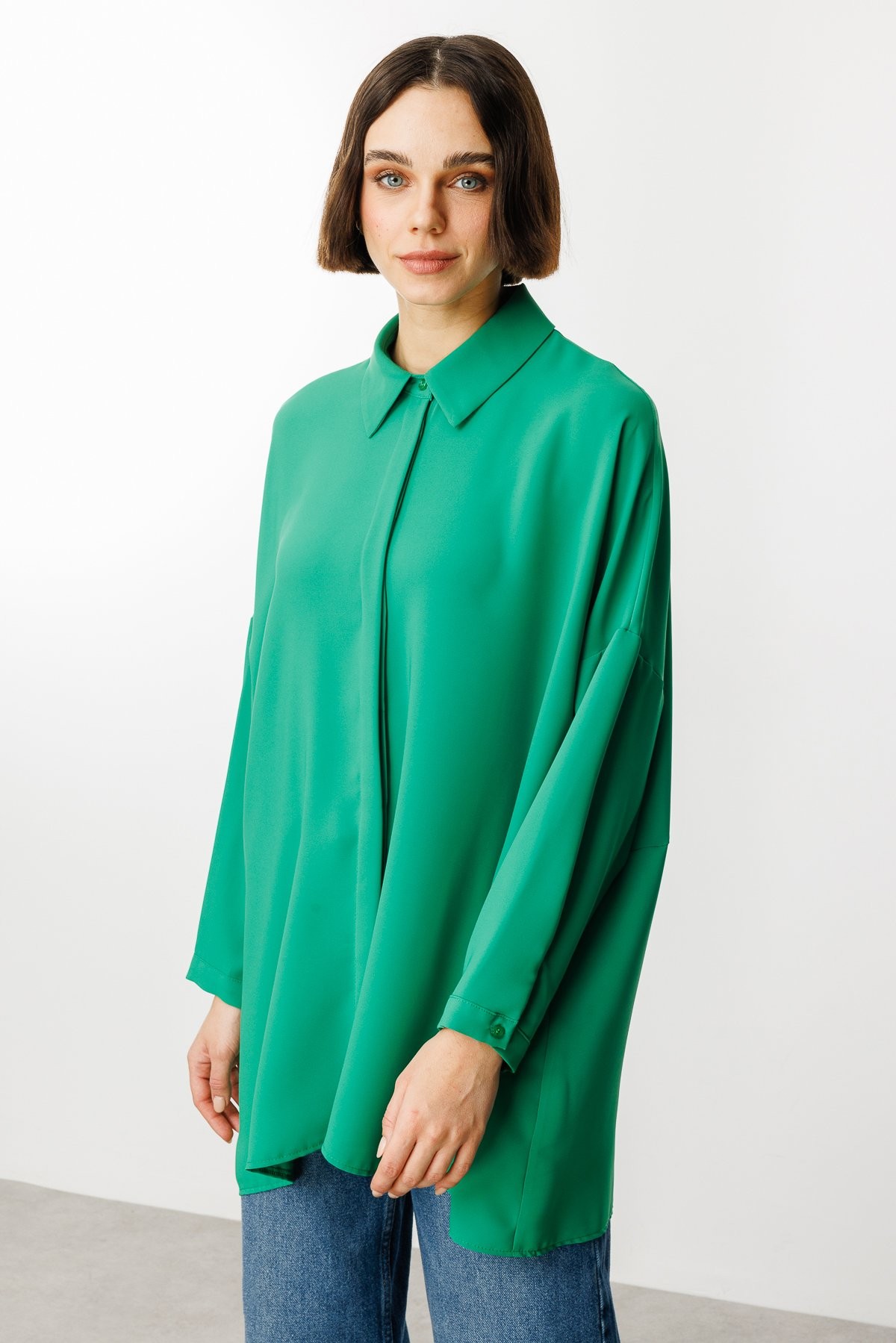 Oversize Gömlek Yeşil