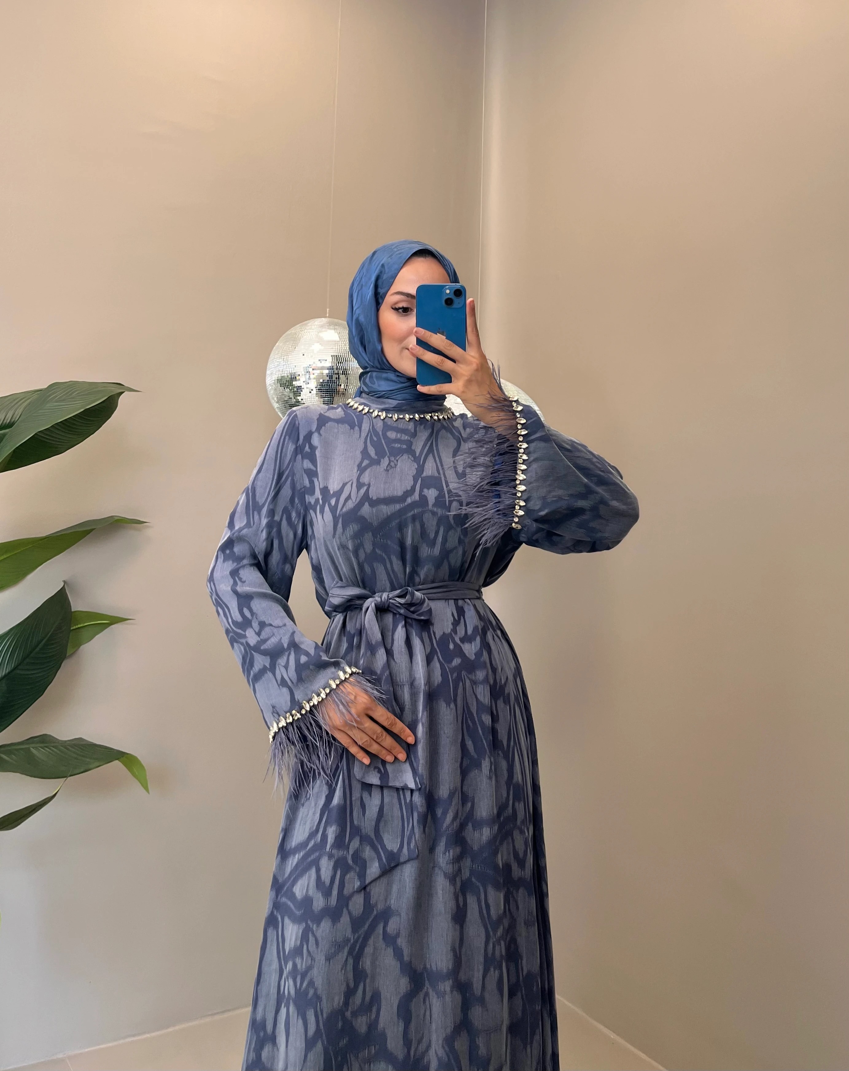 JAKARLI CUPRA TAŞLI ELBİSE 