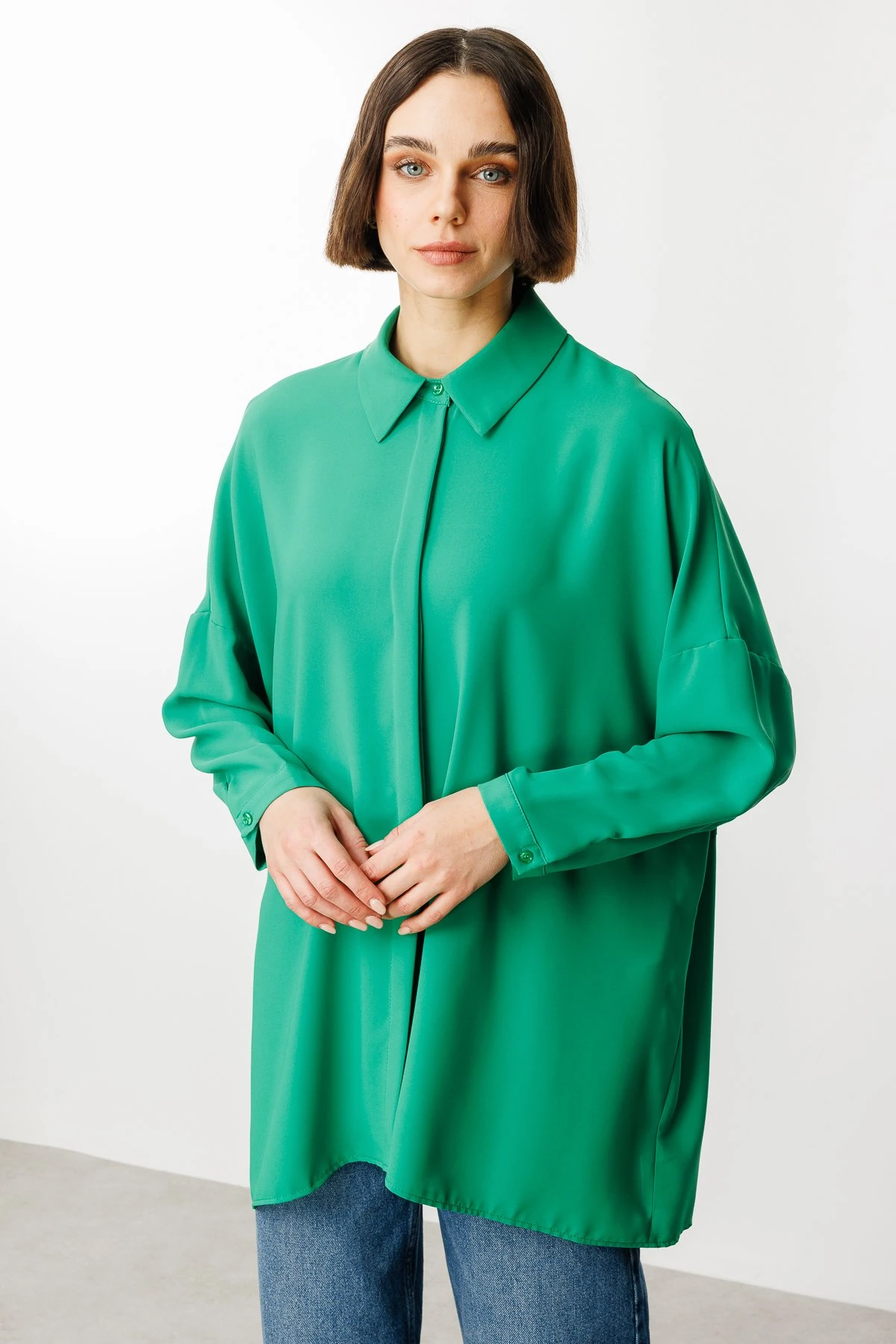 Oversize Gömlek Yeşil