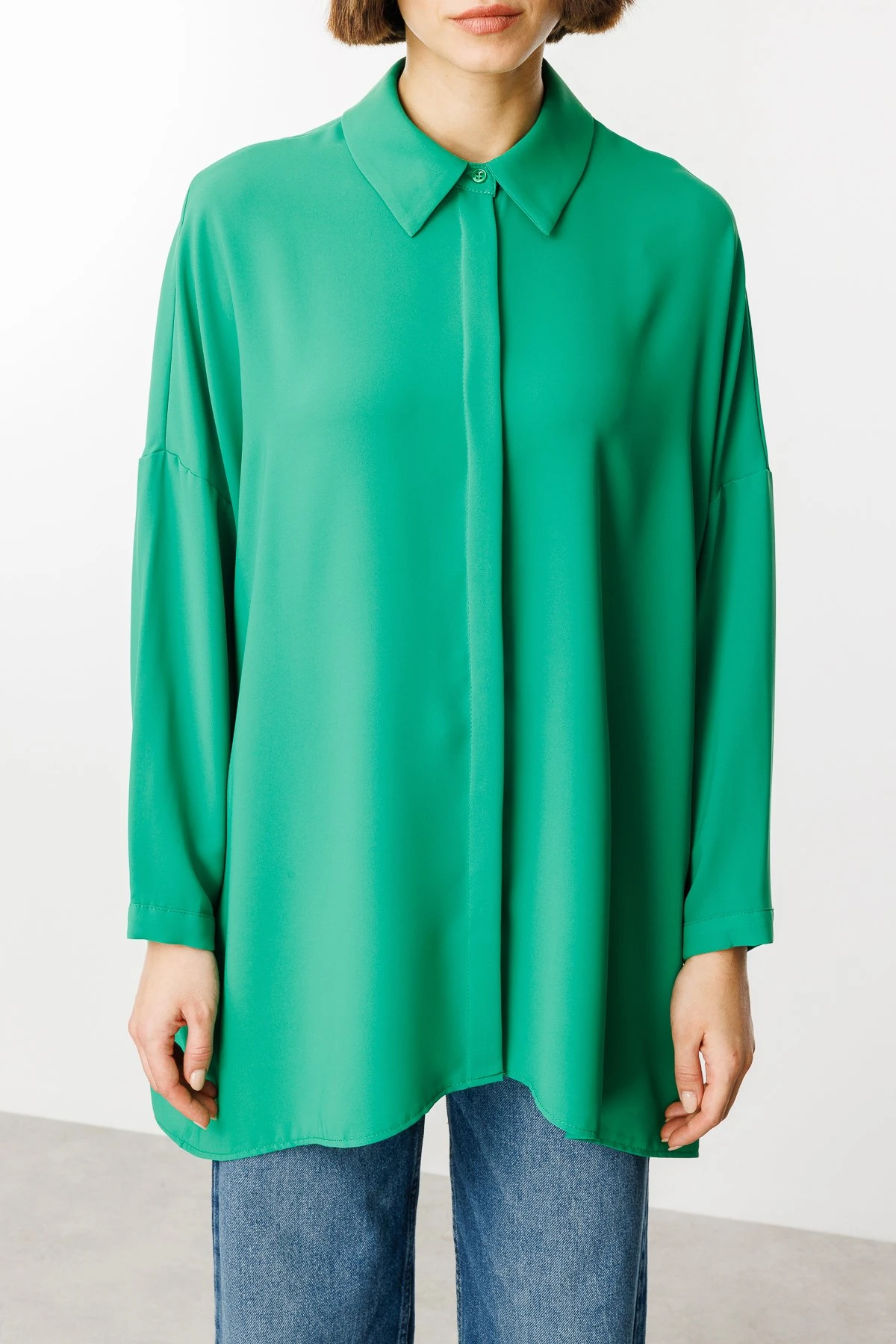 Oversize Gömlek Yeşil