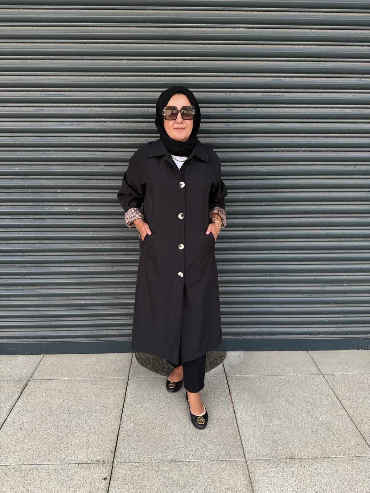 Siyah Trench Coat