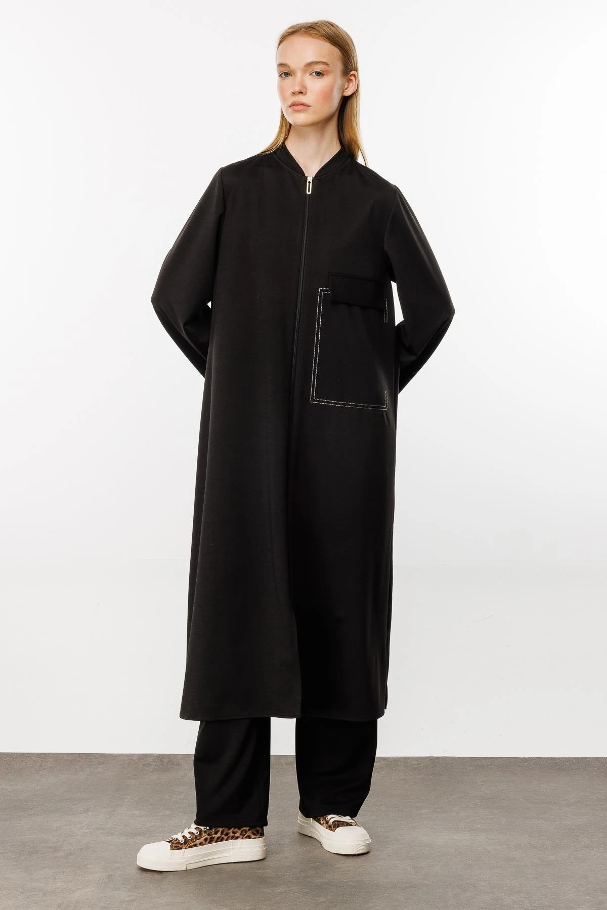 Örme Süet Takım-Siyah