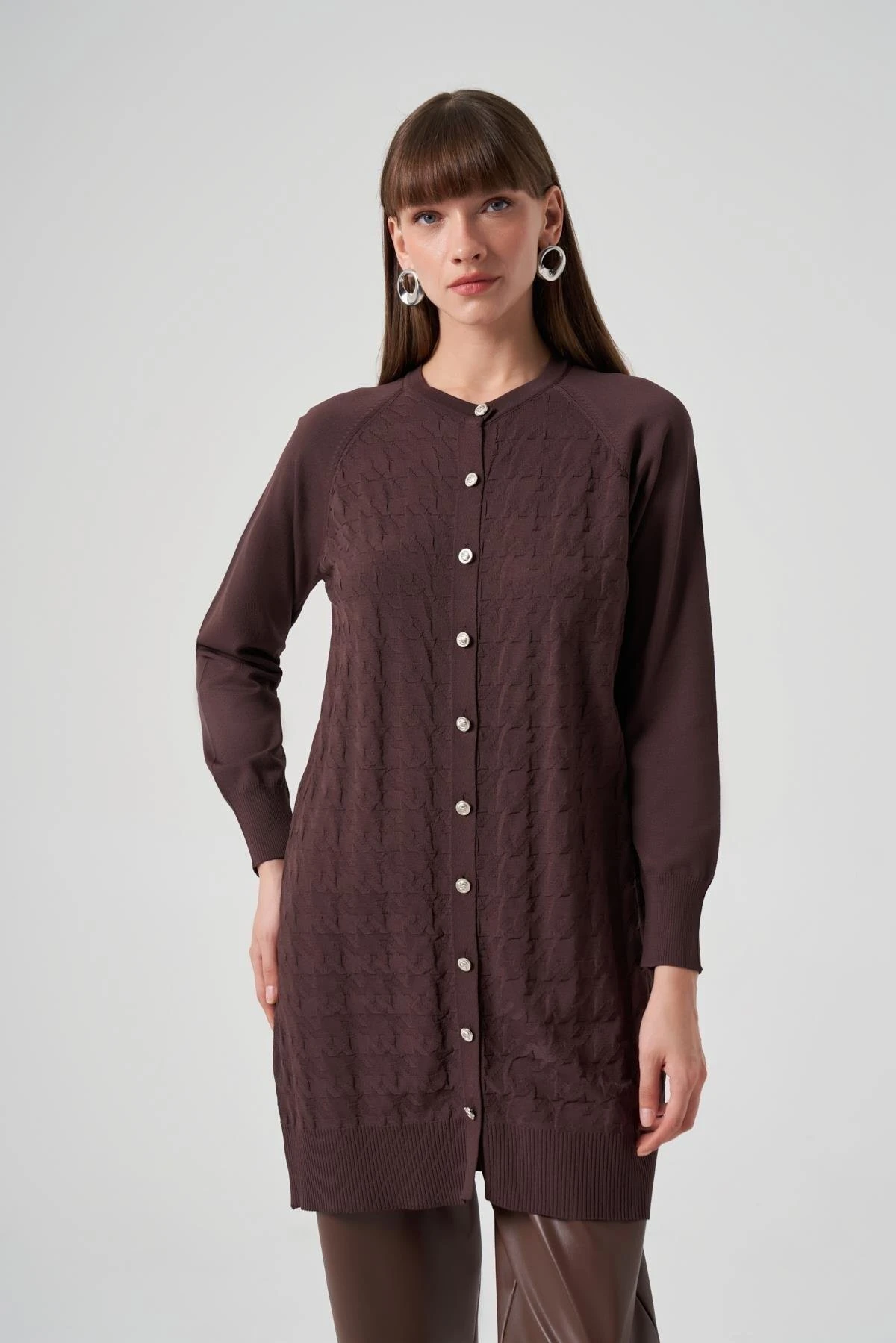 Kazayağı Desen-Kahverengi