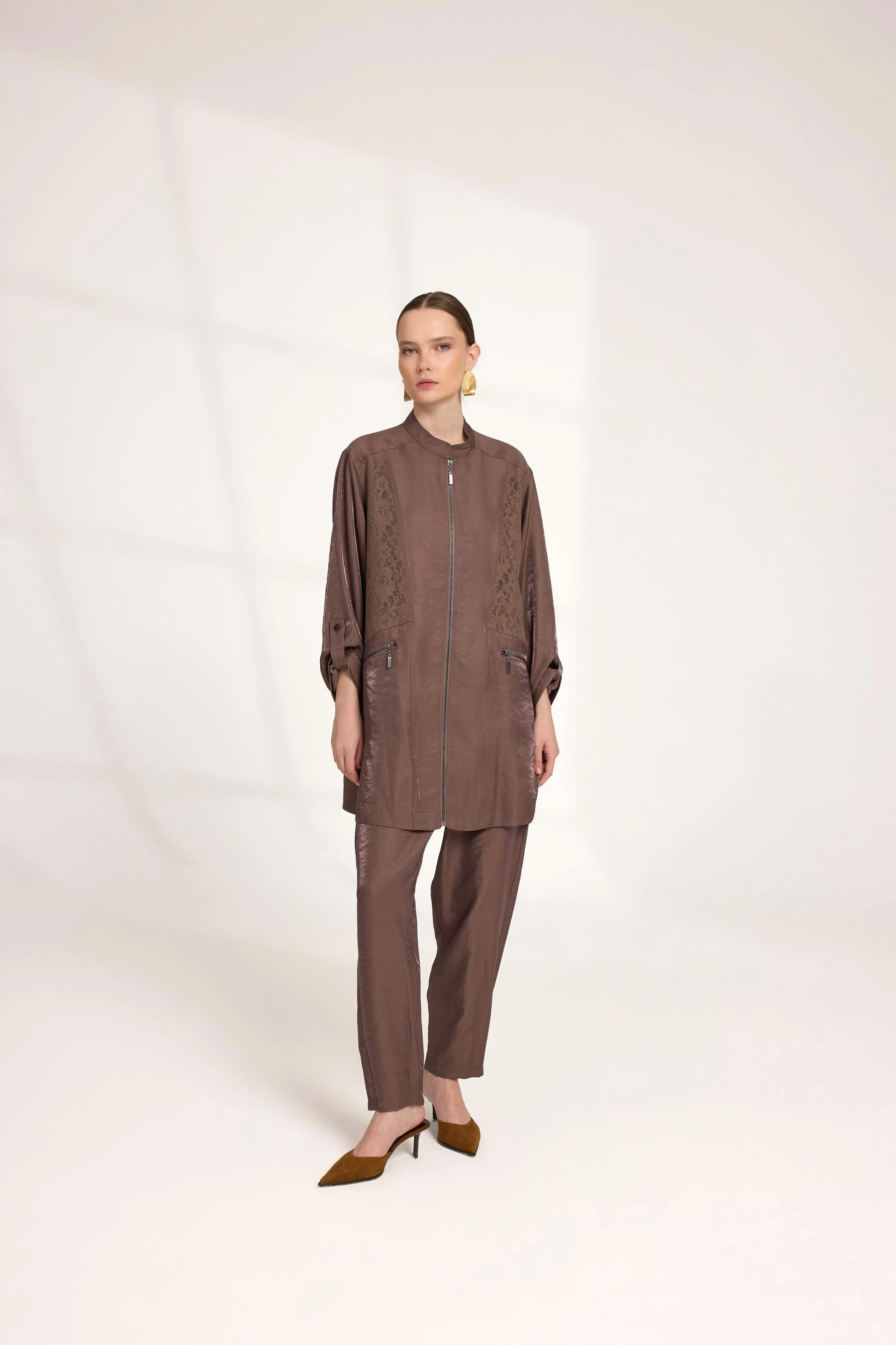 Shine Takım Kahverengi