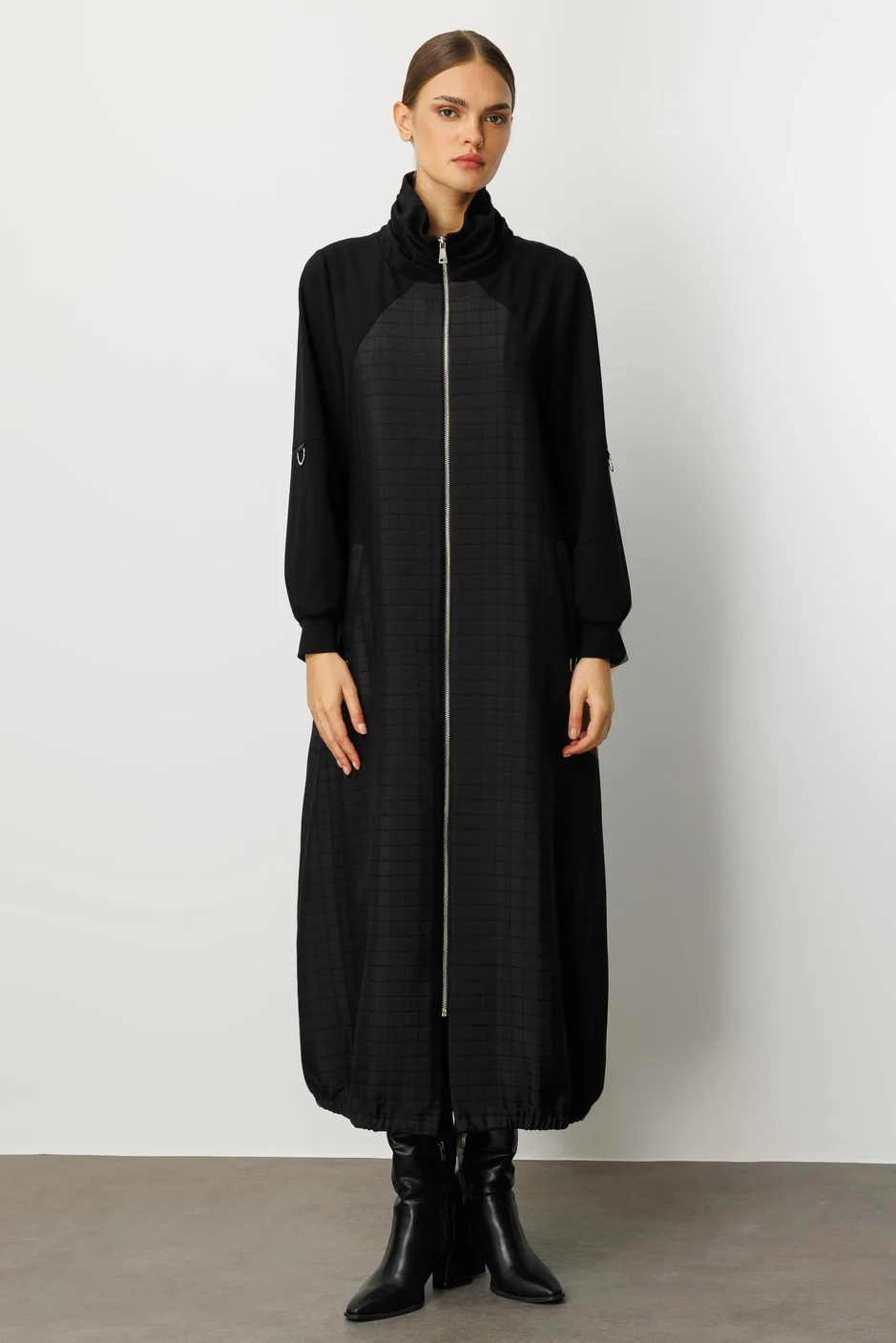 Kare Jakar Krep Doku Mix Astarlı Mevsimlik Spor Trench