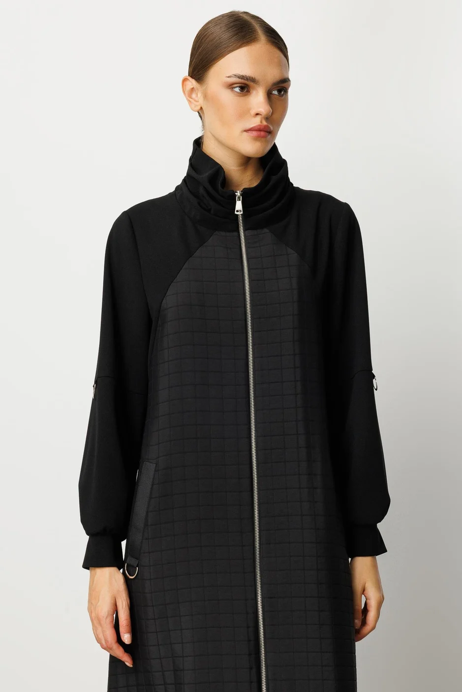 Kare Jakar Krep Doku Mix Astarlı Mevsimlik Spor Trench