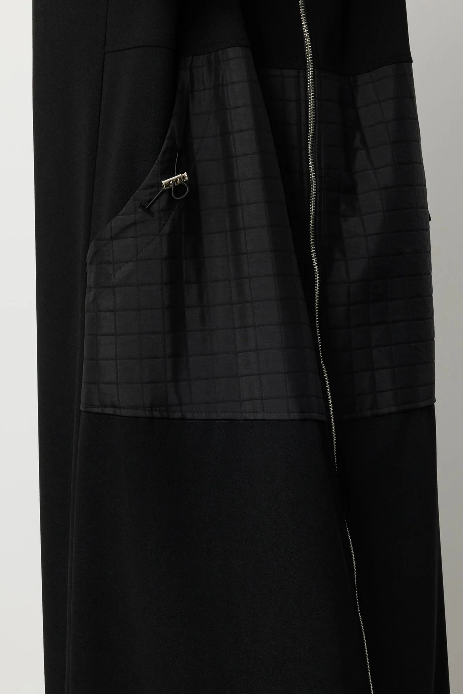 Kare Jakar Kapitone ve Krep Doku Mix Astarlı Mevsimlik Spor Trench Kap