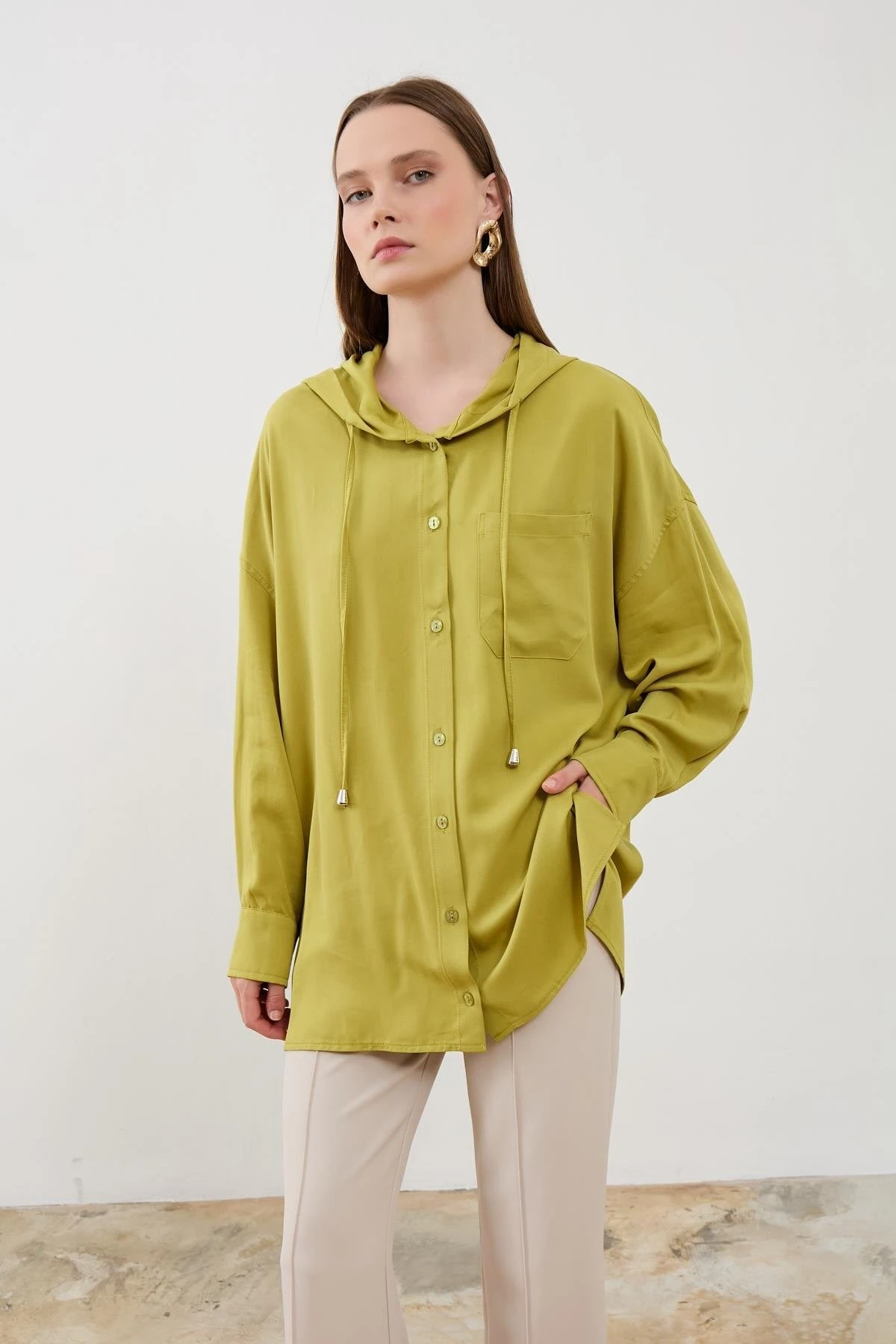 Candy Gömlek Kap-Yağ Yeşili