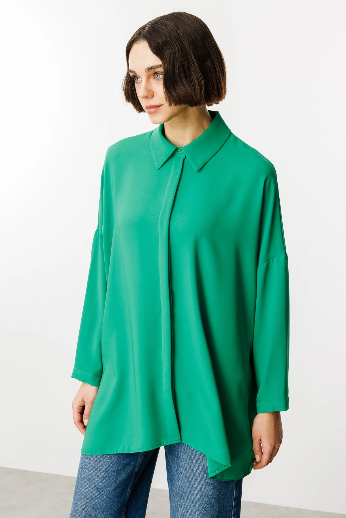 Oversize Gömlek Yeşil