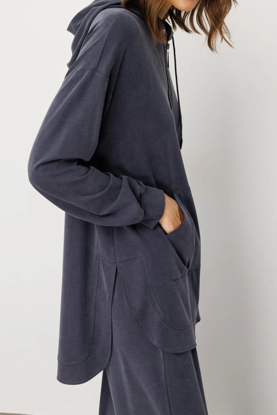 Soft Örme (miccell %55 doğal içerik) Elişi Detaylı Pantalon Kombin Takım