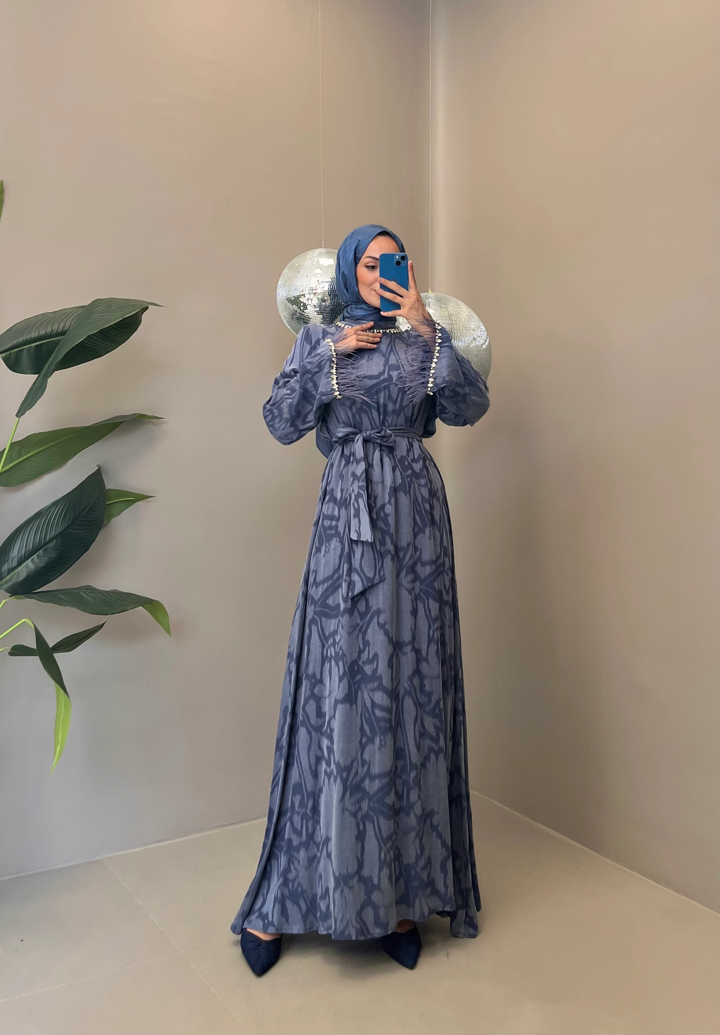 JAKARLI CUPRA TAŞLI ELBİSE 