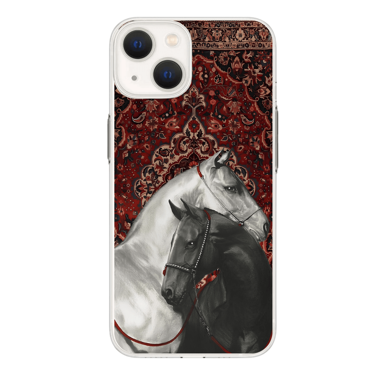 At & Kırmızı Kilim Motifli Baskılı Telefon Kılıfı (Android/Ios Uyumlu) 