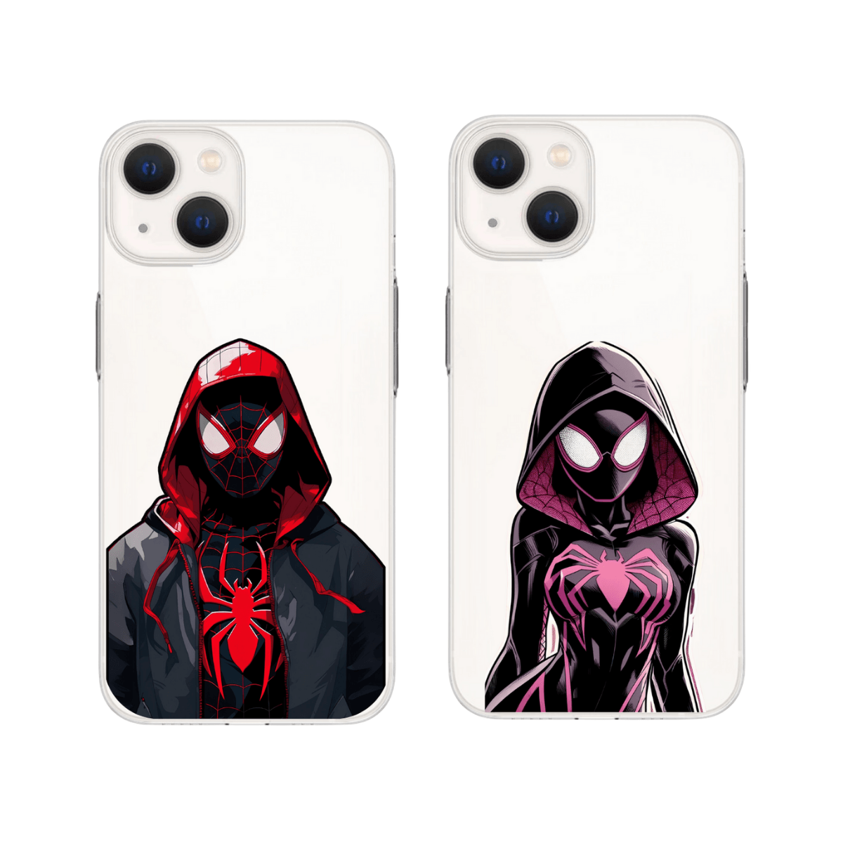 Spiderman & Gwen Baskılı Çift Telefon Kılıfı (Android/Ios Uyumlu)