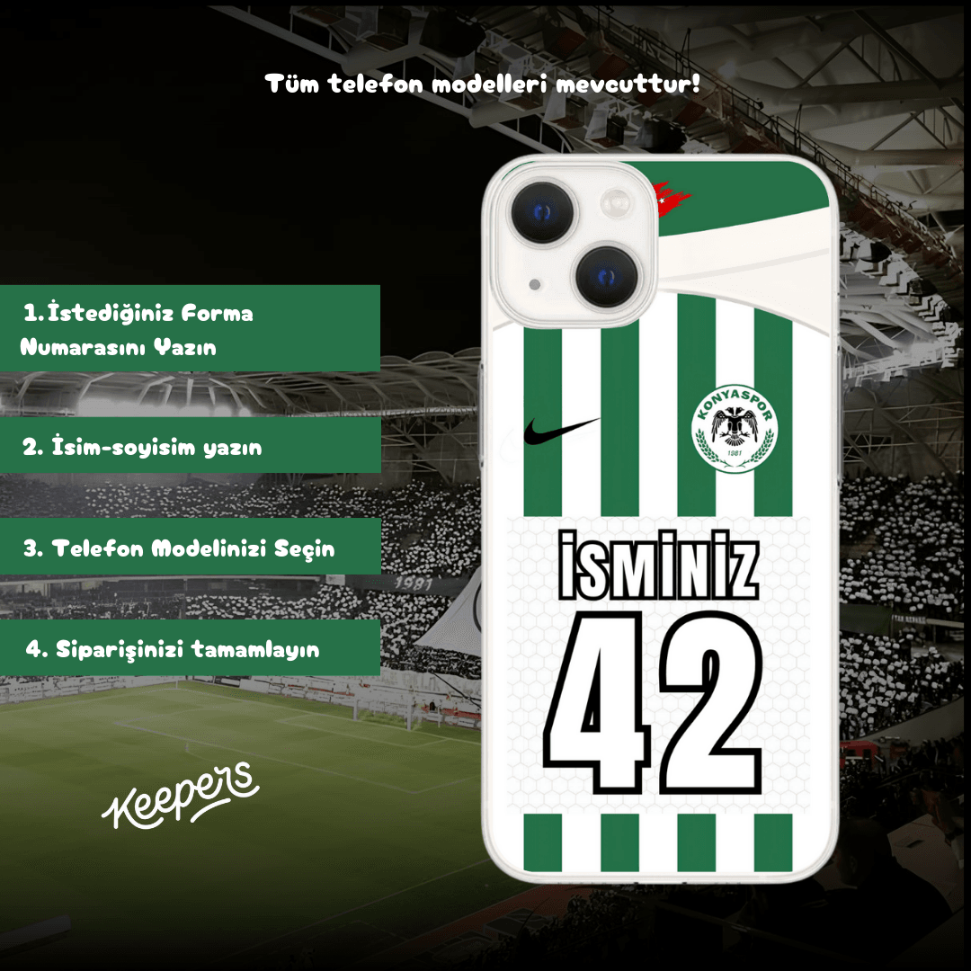 Konyaspor 42, İsminize Özel Forma Baskılı Telefon Kılıfı (Android/Ios Uyumlu)