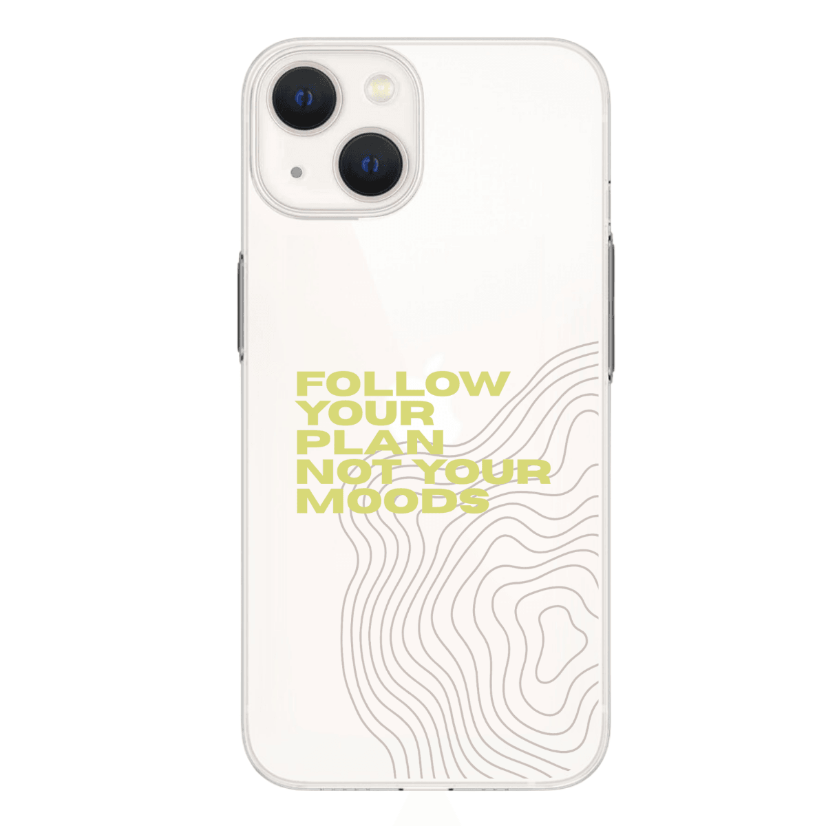 "Follow Your Plan" Baskılı Telefon Kılıfı (Android/Ios Uyumlu) 