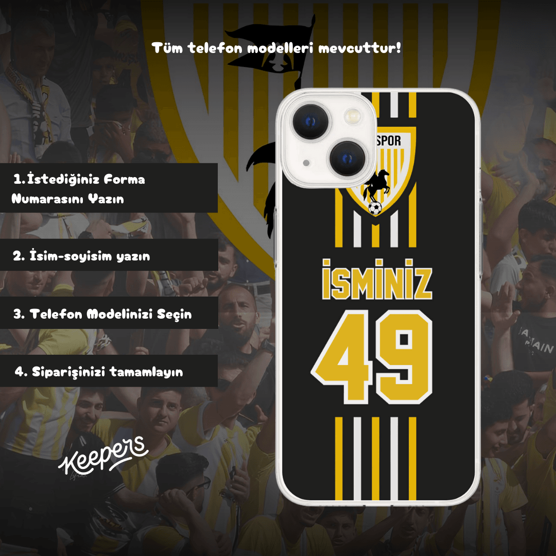 Muşspor 49 İsminize Özel Forma Baskılı Telefon Kılıfı (Android/Ios Uyumlu)