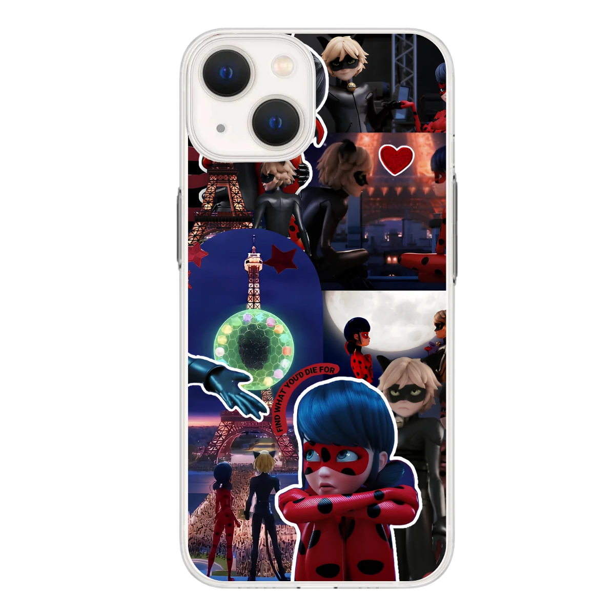 Mucize Uğur Böceği ve Karakedi Baskılı Telefon Kılıfı (Android/Ios Uyumlu)