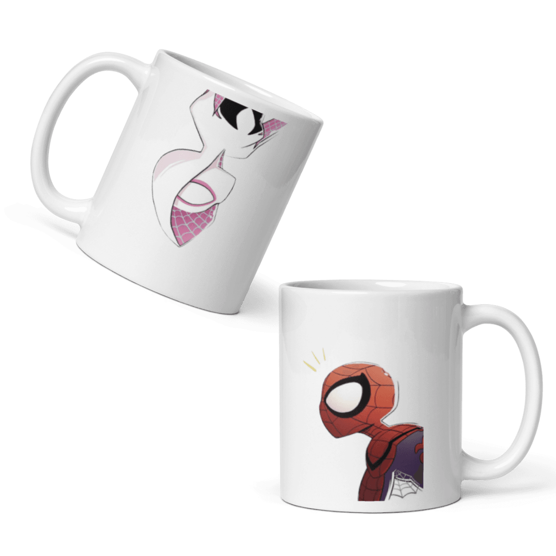 Gwen x Spiderman Çift Taraflı Baskılı Mug Kupa Beyaz