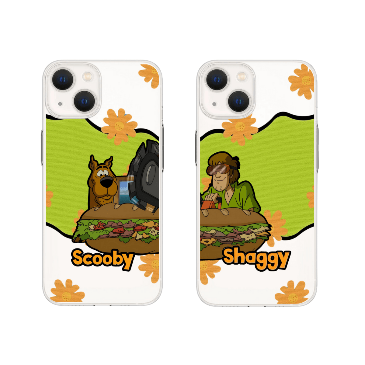 Scooby Doo x Shaggy Baskılı Çift Telefon Kılıfı (Android/Ios Uyumlu)