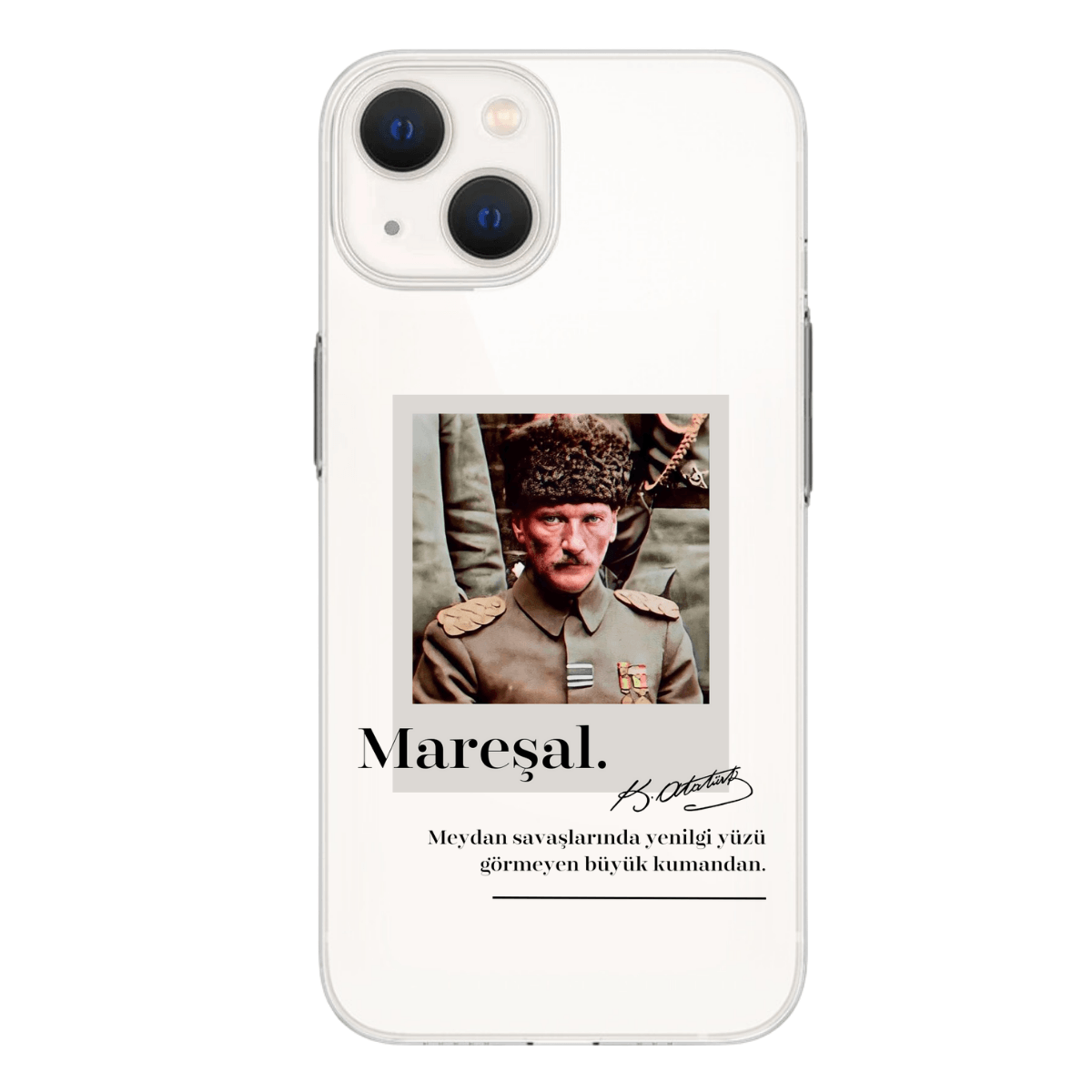Atatürk Baskılı Telefon Kılıfı, “Mareşal” (Android/Ios Uyumlu)