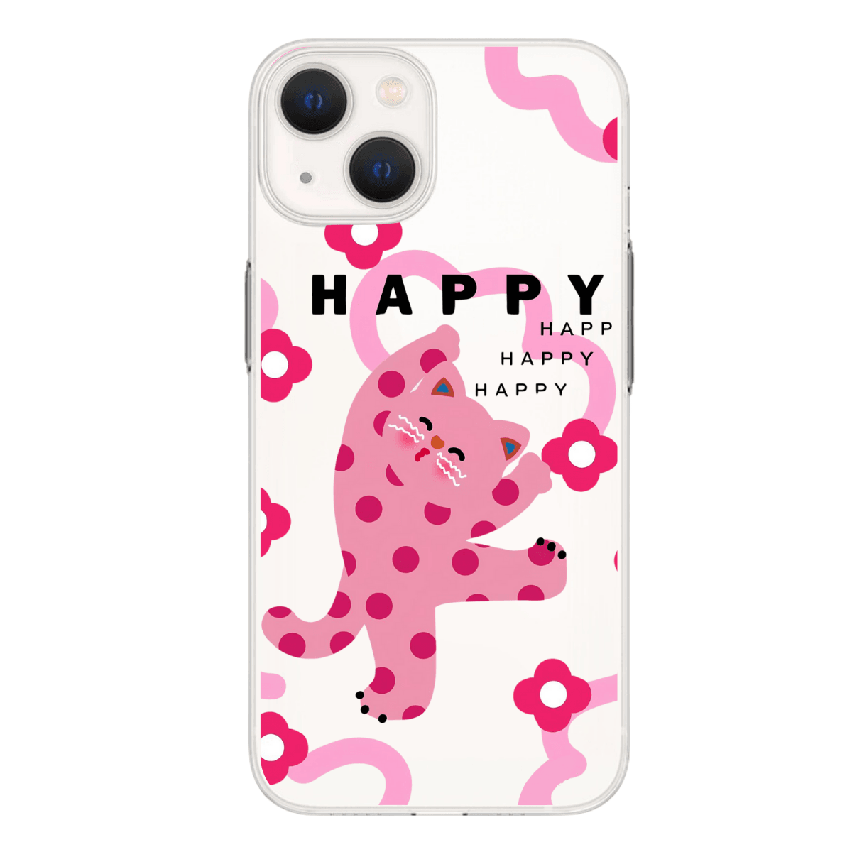  "Happy Cat"  Baskılı Telefon Kılıfı (Android/Ios Uyumlu) 