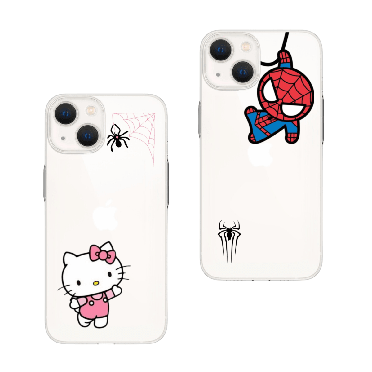 SpidermanxHello Kitty Baskılı Çift Telefon Kılıfları (Android/Ios Uyumlu)