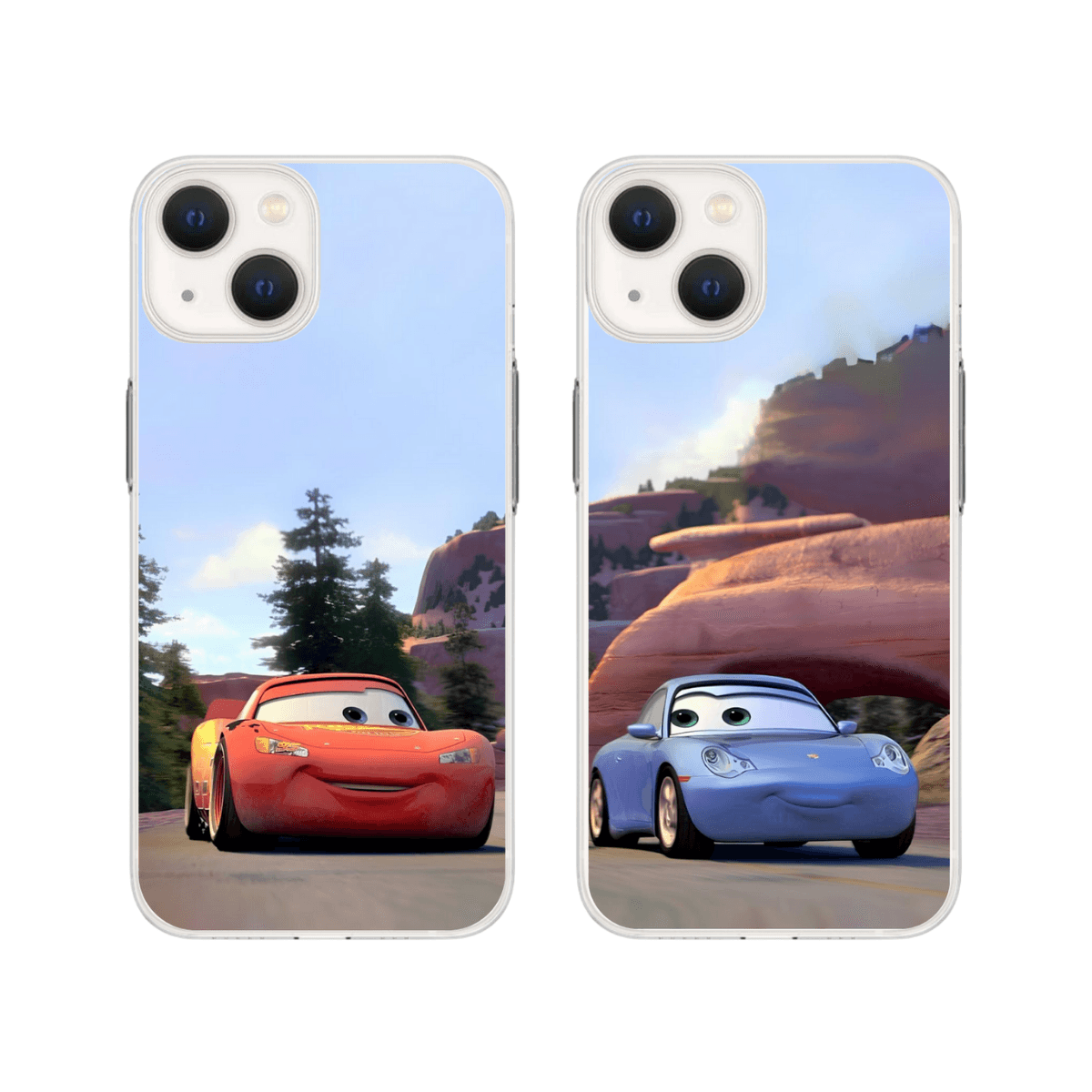 Mcqueen x Sally Baskılı Çift Telefon Kılıfları (Android/Ios Uyumlu)