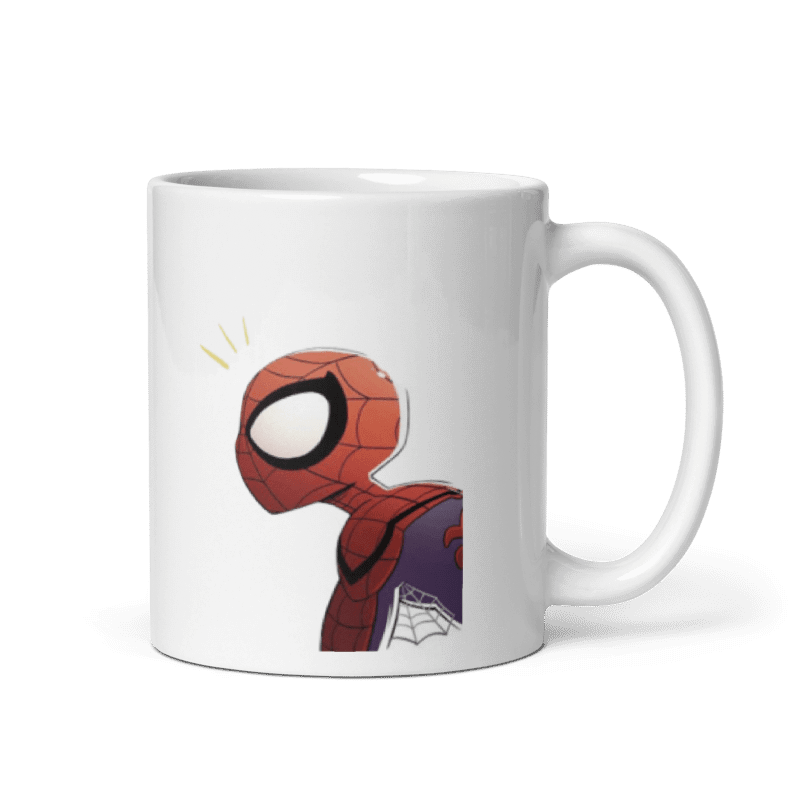 Spiderman Çift Taraflı Baskılı Mug Kupa Beyaz