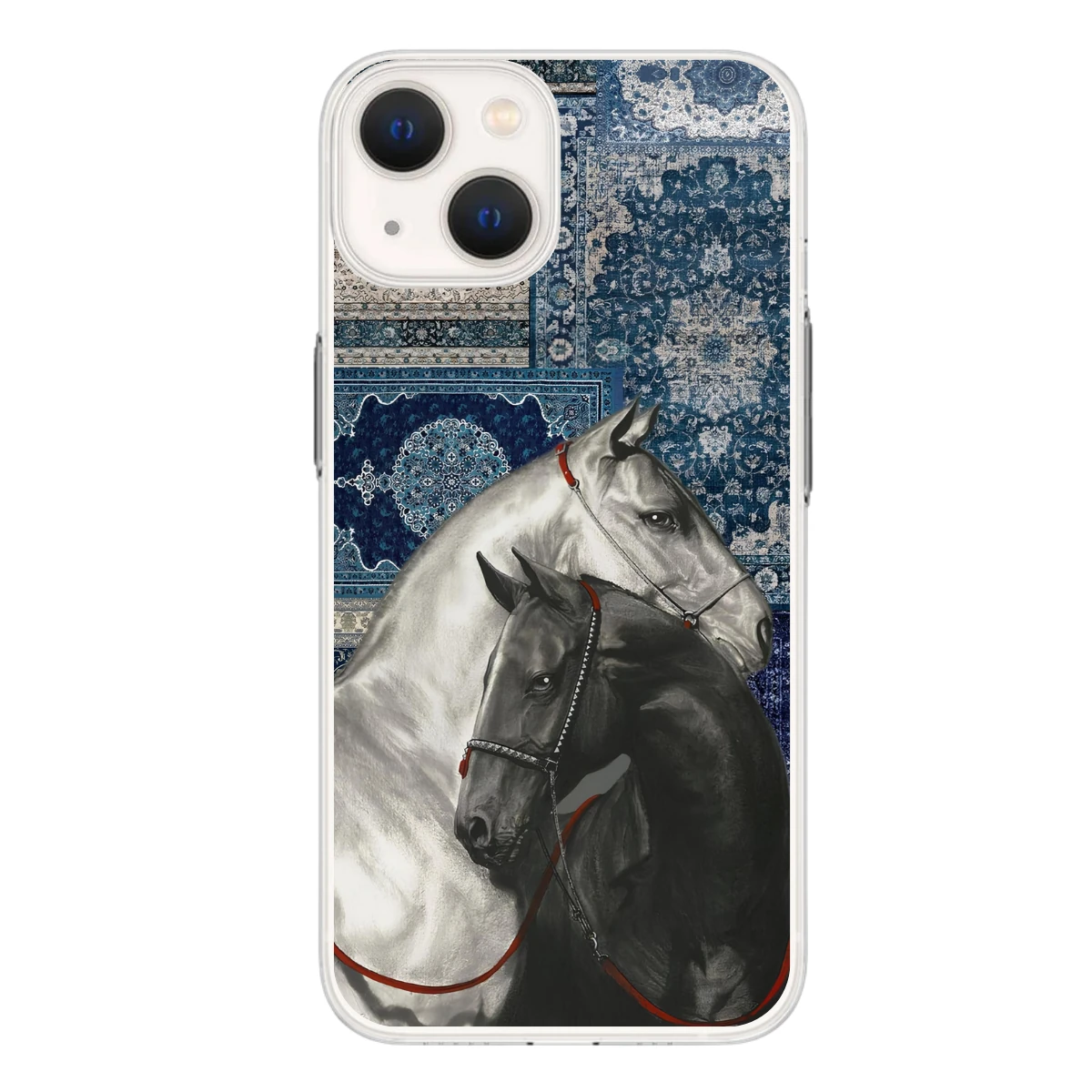 At & Mavi Kilim Motifli Baskılı Telefon Kılıfı (Android/Ios Uyumlu) 