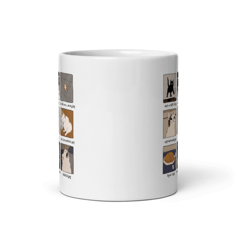 "Cool Cats" Çift Taraflı Baskılı Mug Kupa Beyaz