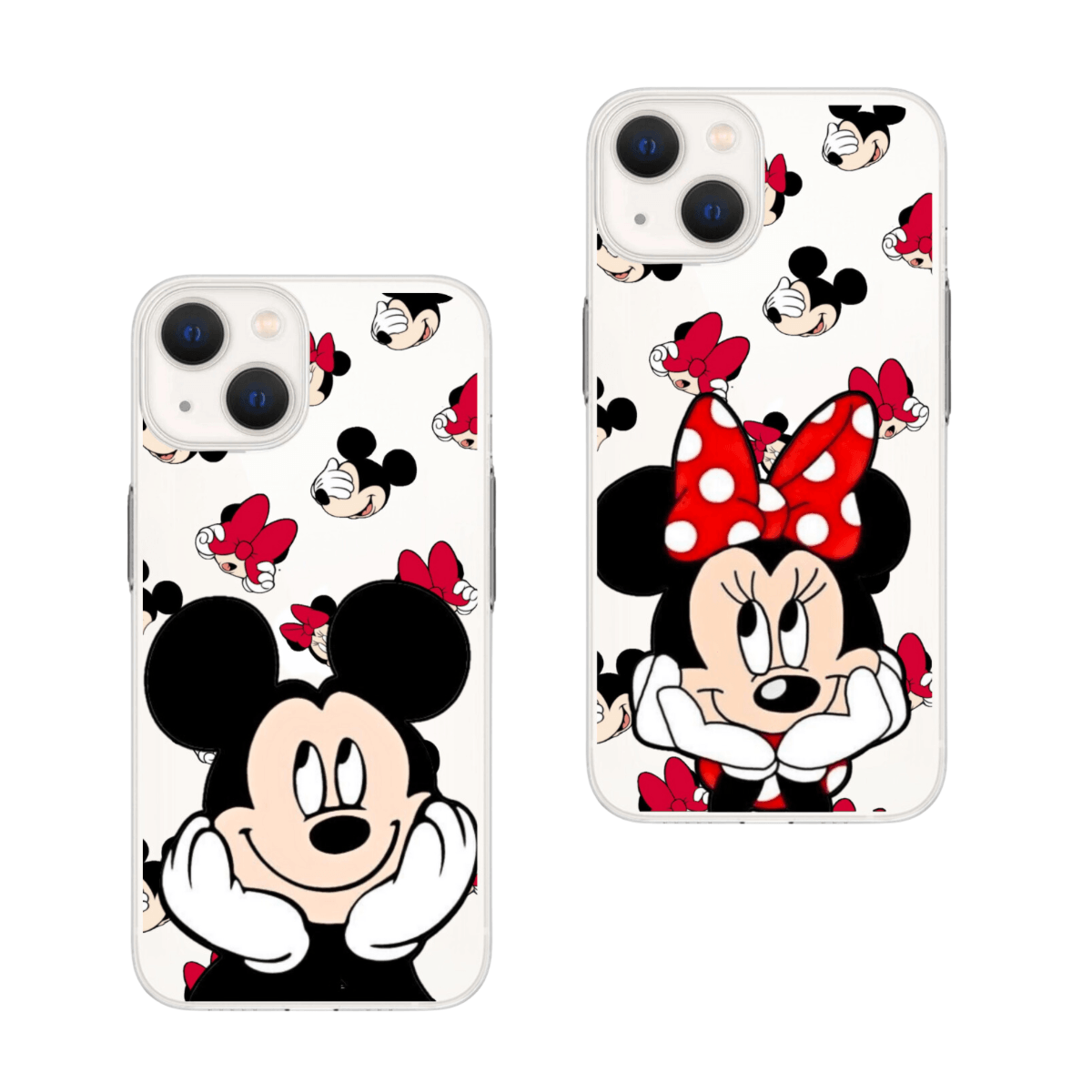 Mickey & Minnie Mouse Baskılı Çift Telefon Kılıfları (Android/Ios Uyumlu)