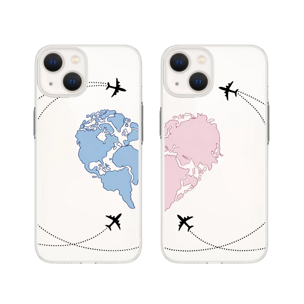 Uzak Mesafe Sevdiğinize Özel Baskılı Çift Telefon Kılıfı (Android/Ios Uyumlu)