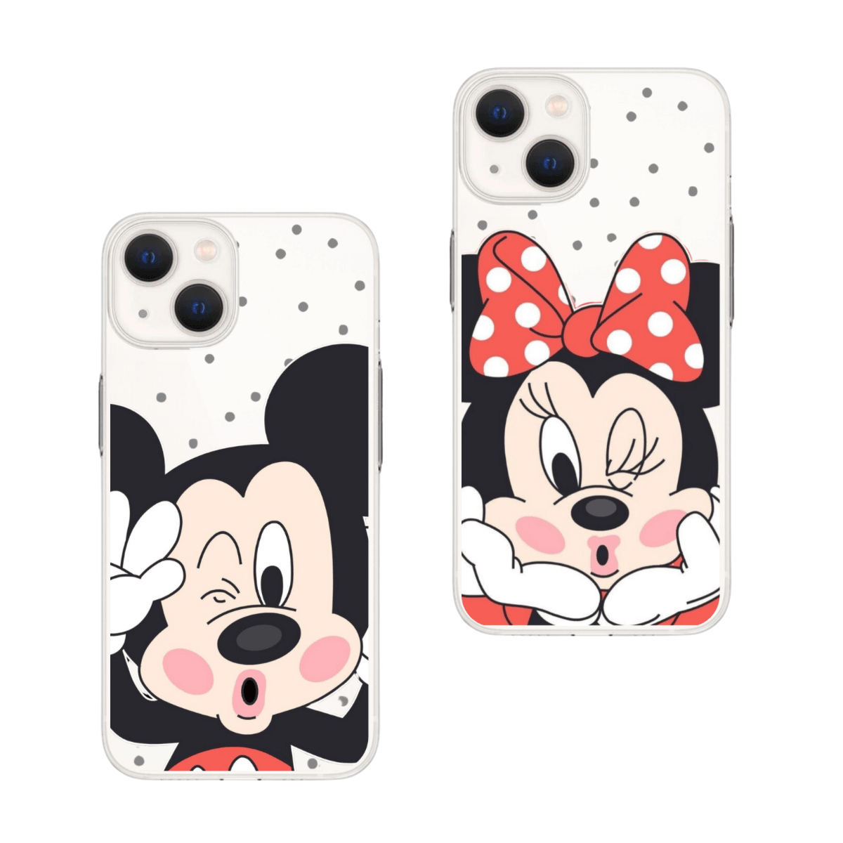 Mickey & Minnie Mouse Baskılı Çift Telefon Kılıfları (Android/Ios Uyumlu)