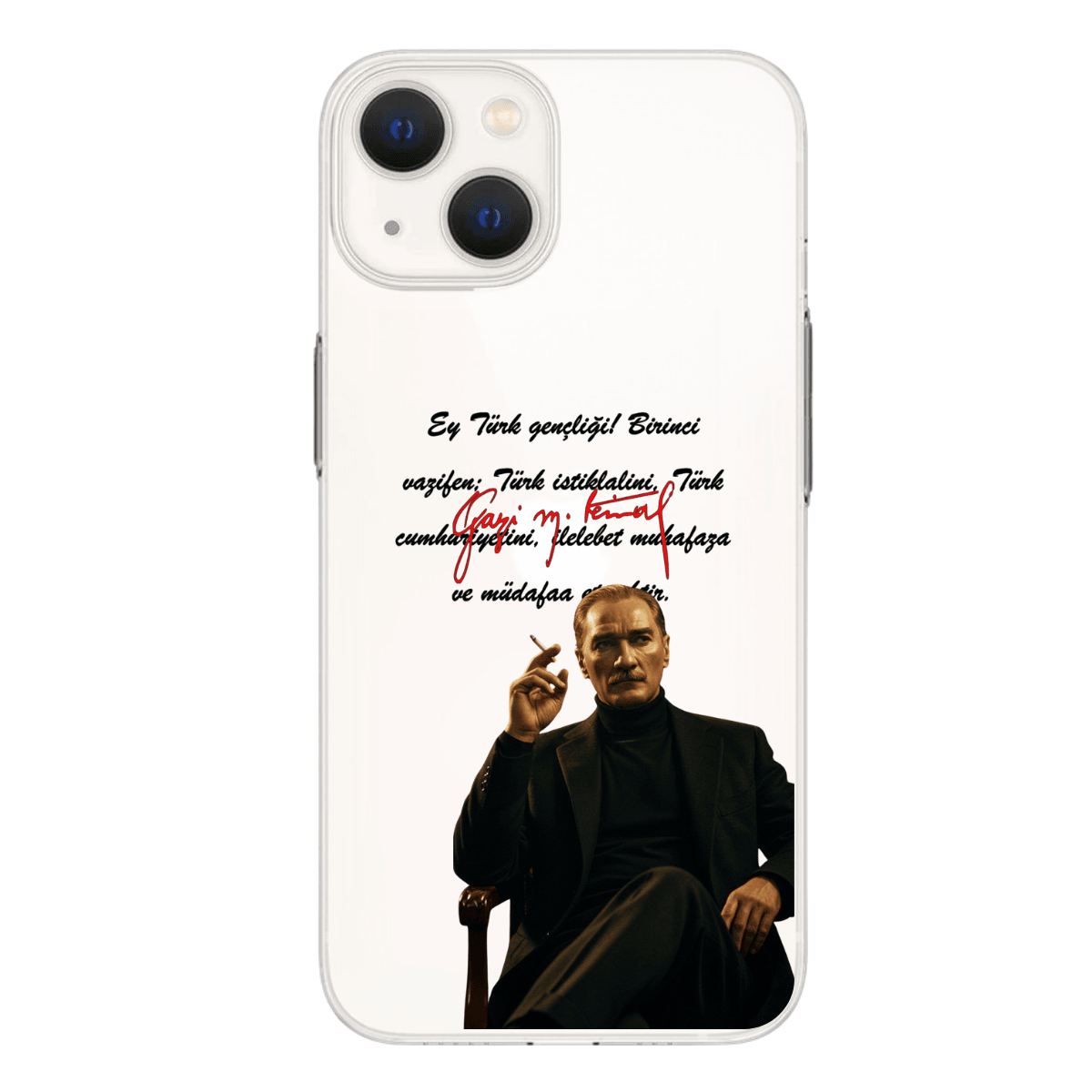 Atatürk "Gençliğe Hitabe" BaskılıTelefon Kılıfı (Android/Ios Uyumlu)
