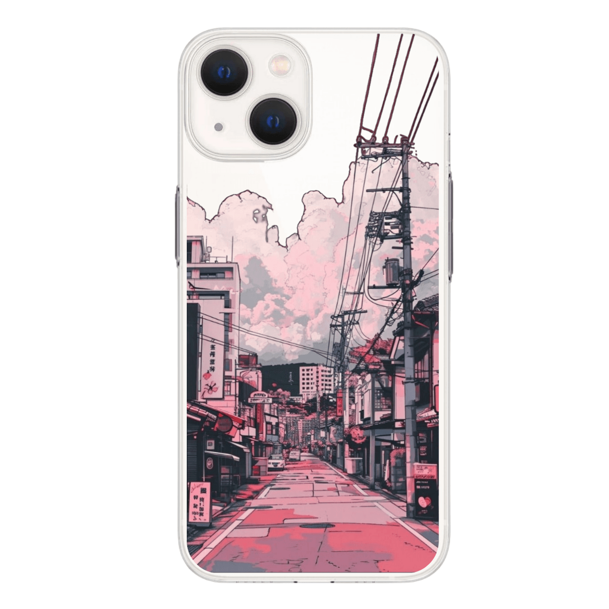 Sakura Japon Sokak Sanatı Baskılı Telefon Kılıfı (Android/Ios Uyumlu) 