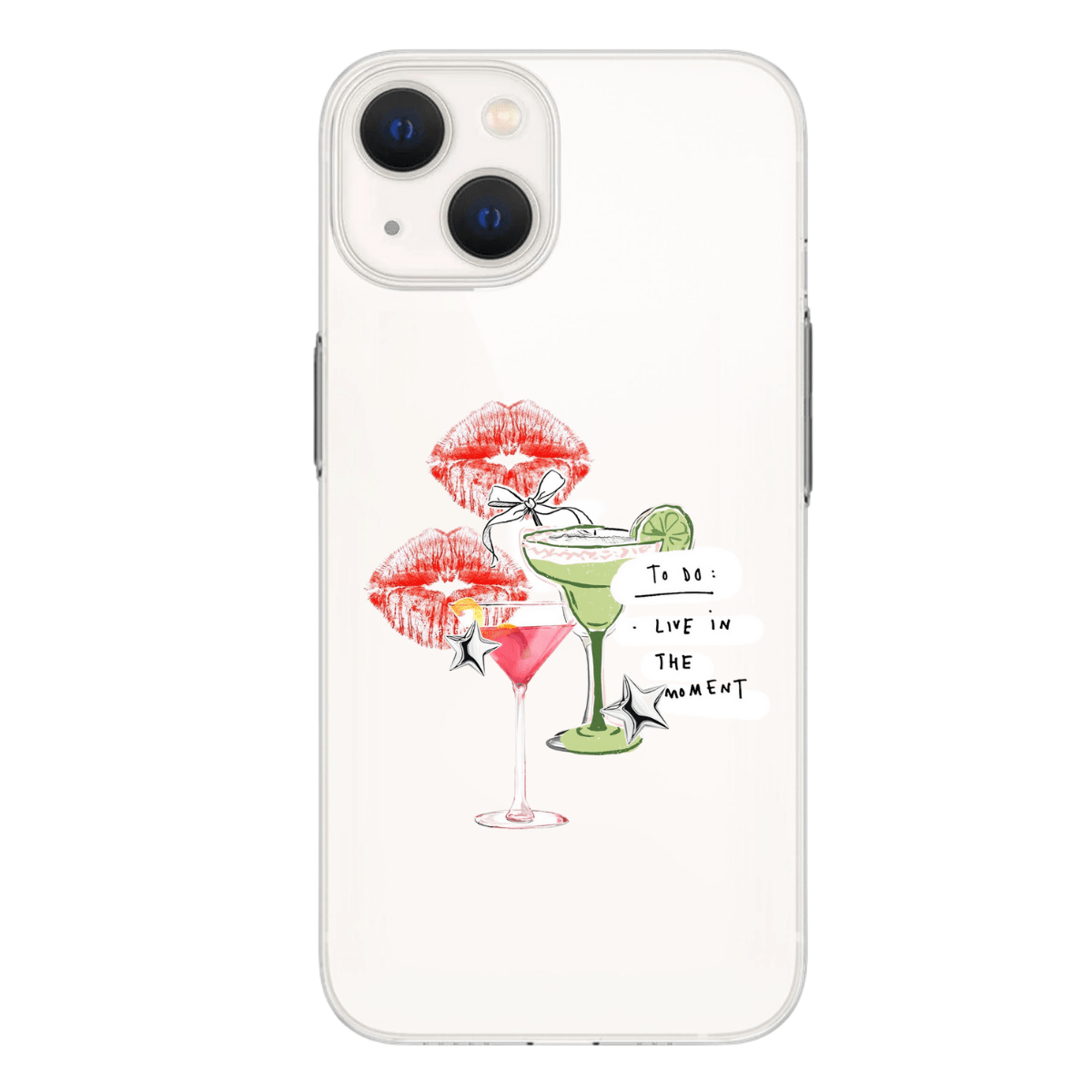 "Live in the Moment" Baskılı Telefon Kılıfı (Android/Ios Uyumlu) 