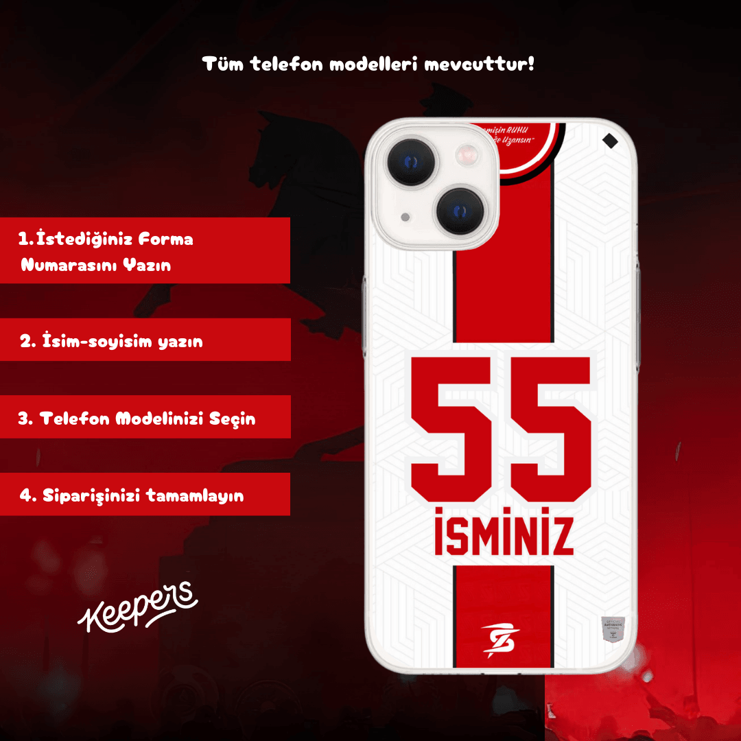 Samsunspor İsminize Özel Forma Baskılı Telefon Kılıfı (Android/Ios Uyumlu)
