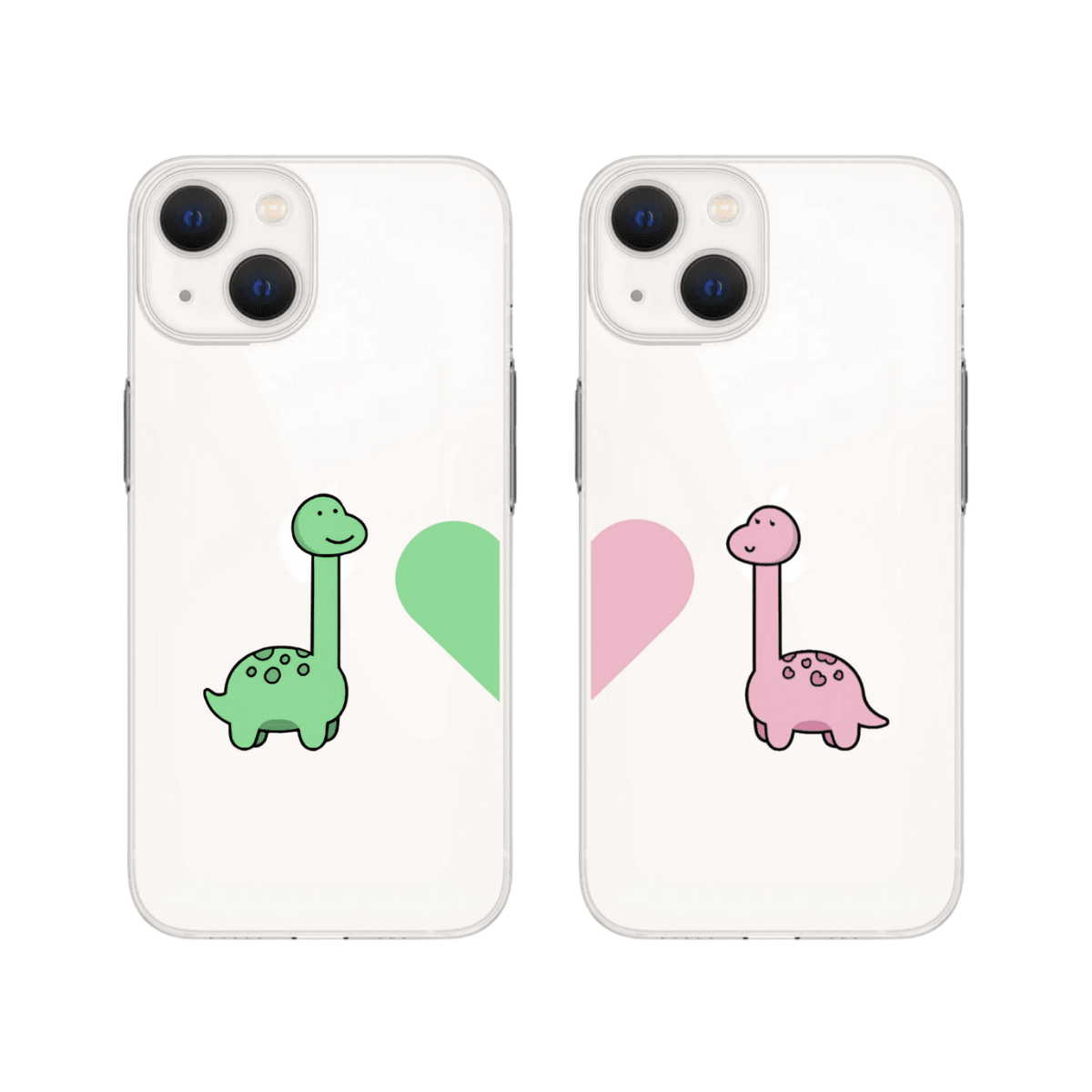 Sevimli Dinozor Baskılı Çift Telefon Kılıfları (Android/Ios Uyumlu)