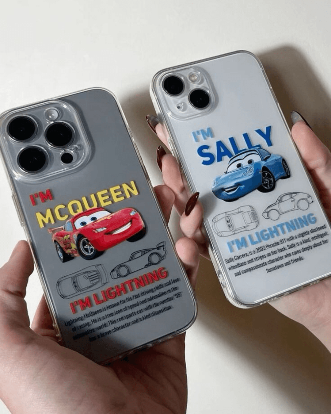 Mcqueen x Sally Baskılı Çift Telefon Kılıfları (Android/Ios Uyumlu)